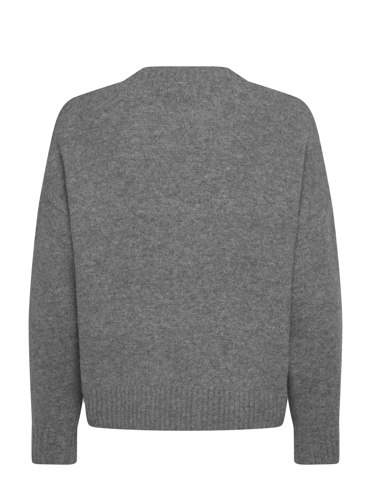 Vero Moda - VMBOOM LS O-NECK TEXT PULLOVER NOOS - laveste priser - medium grey melange - 2