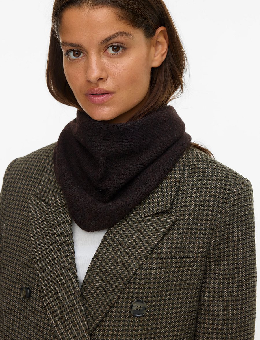 Vero Moda - VMLINA SMALL TRIANGLE SCARF NOOS - winterschals - chocolate torte - 0