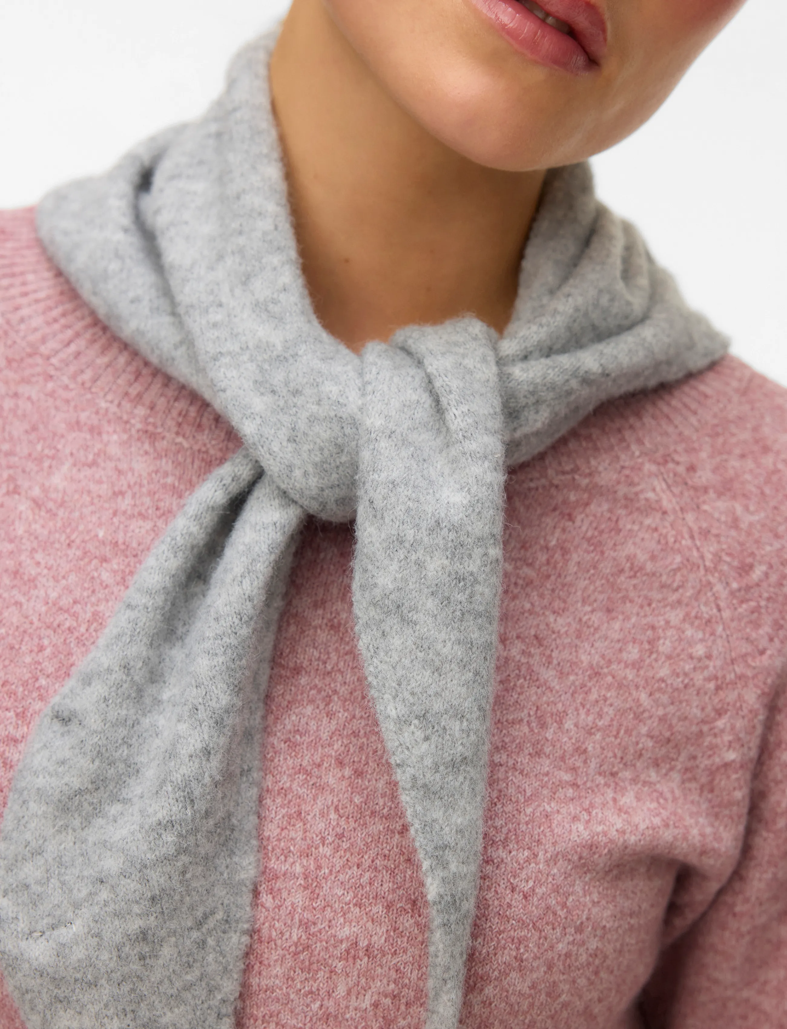 Vero Moda - VMLINA SMALL TRIANGLE SCARF NOOS - talvesallid - light grey melange - 2