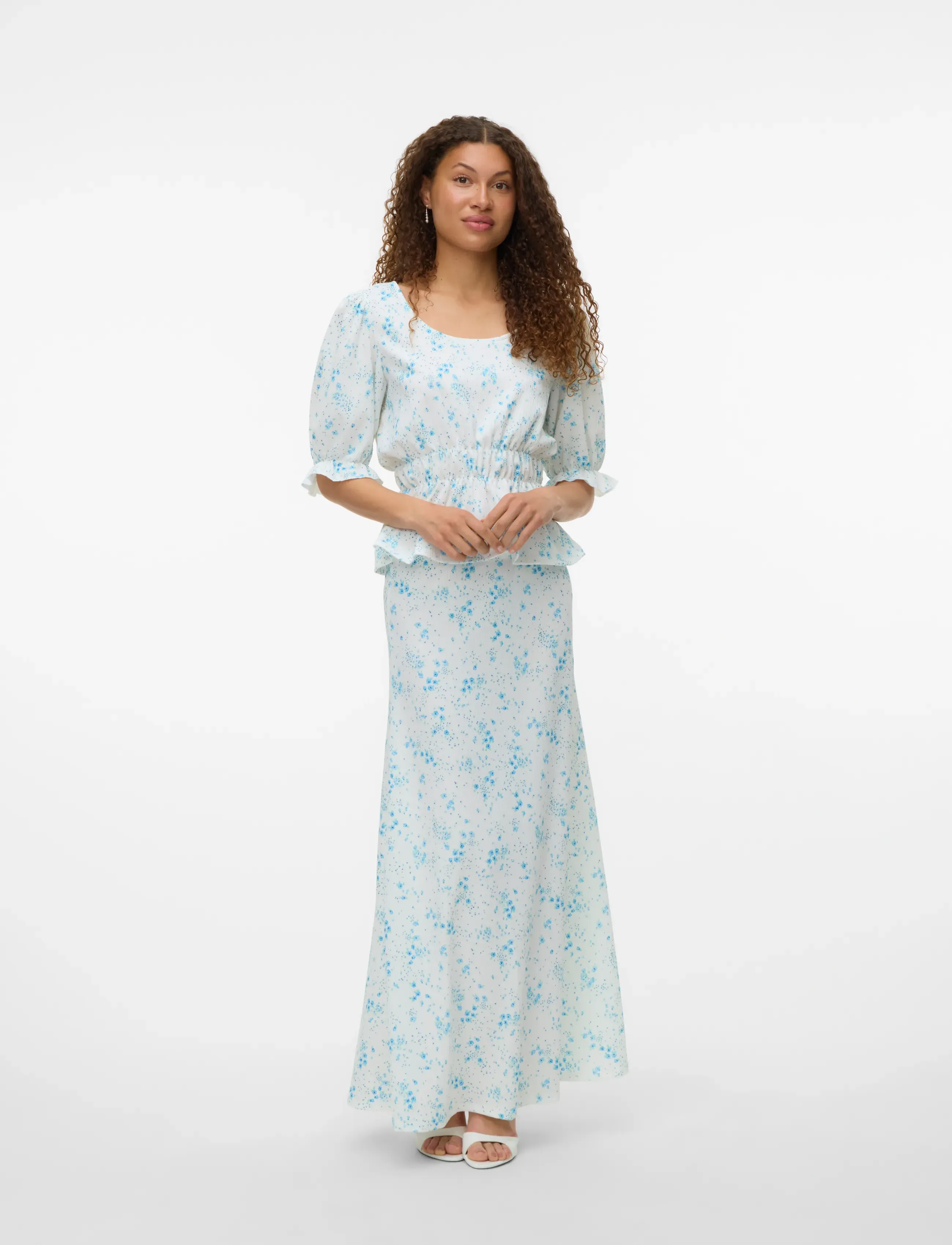 Vero Moda Vmsomya Hw Long Skirt Vma, S, White, Kjoler > Maxikjole, Dame