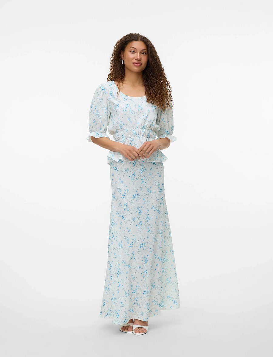 Vero Moda - VMSOMYA HW LONG SKIRT VMA - maksikleidid - snow white - 0