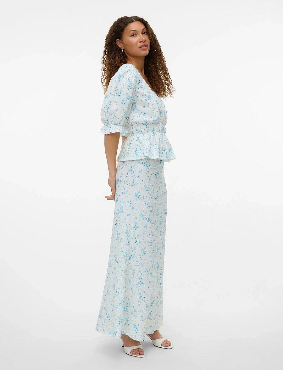 Vero Moda - VMSOMYA HW LONG SKIRT VMA - maksikleidid - snow white - 3