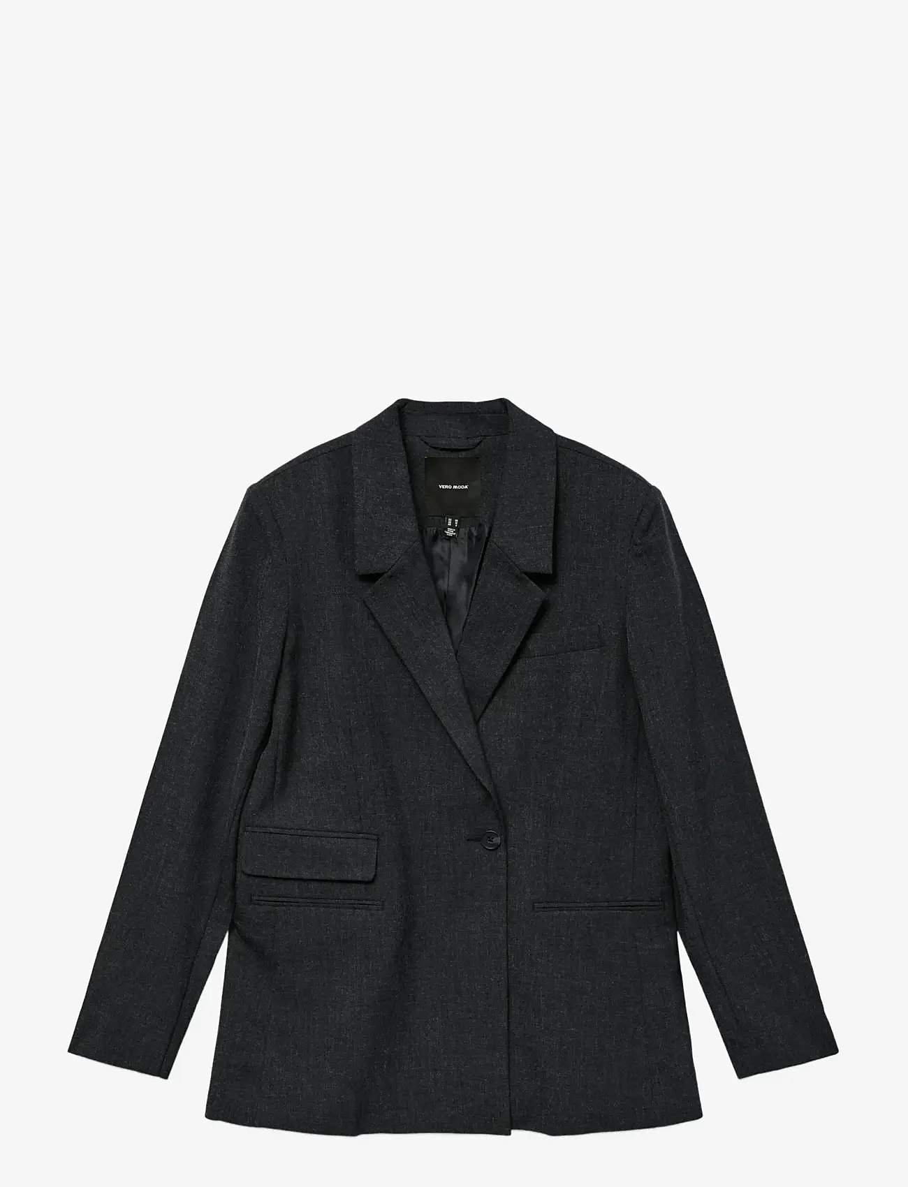 Vero Moda - VMBESTIE LS REGULAR BLAZER NOOS - Ühes joones nööpidega bleiserid - dark grey melange - 1