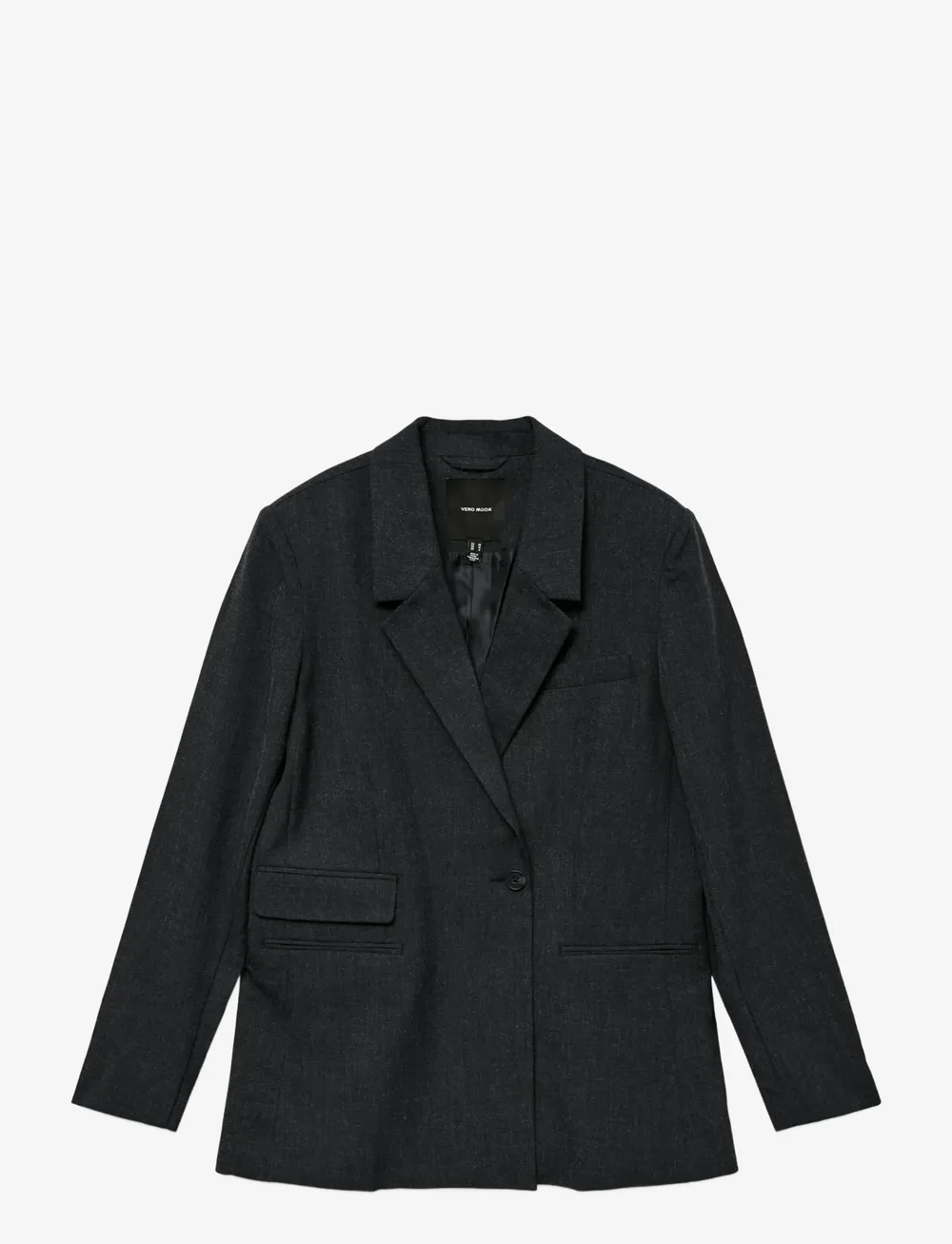 Vero Moda - VMBESTIE LS REGULAR BLAZER NOOS - einreihige blazer - dark grey melange - 1