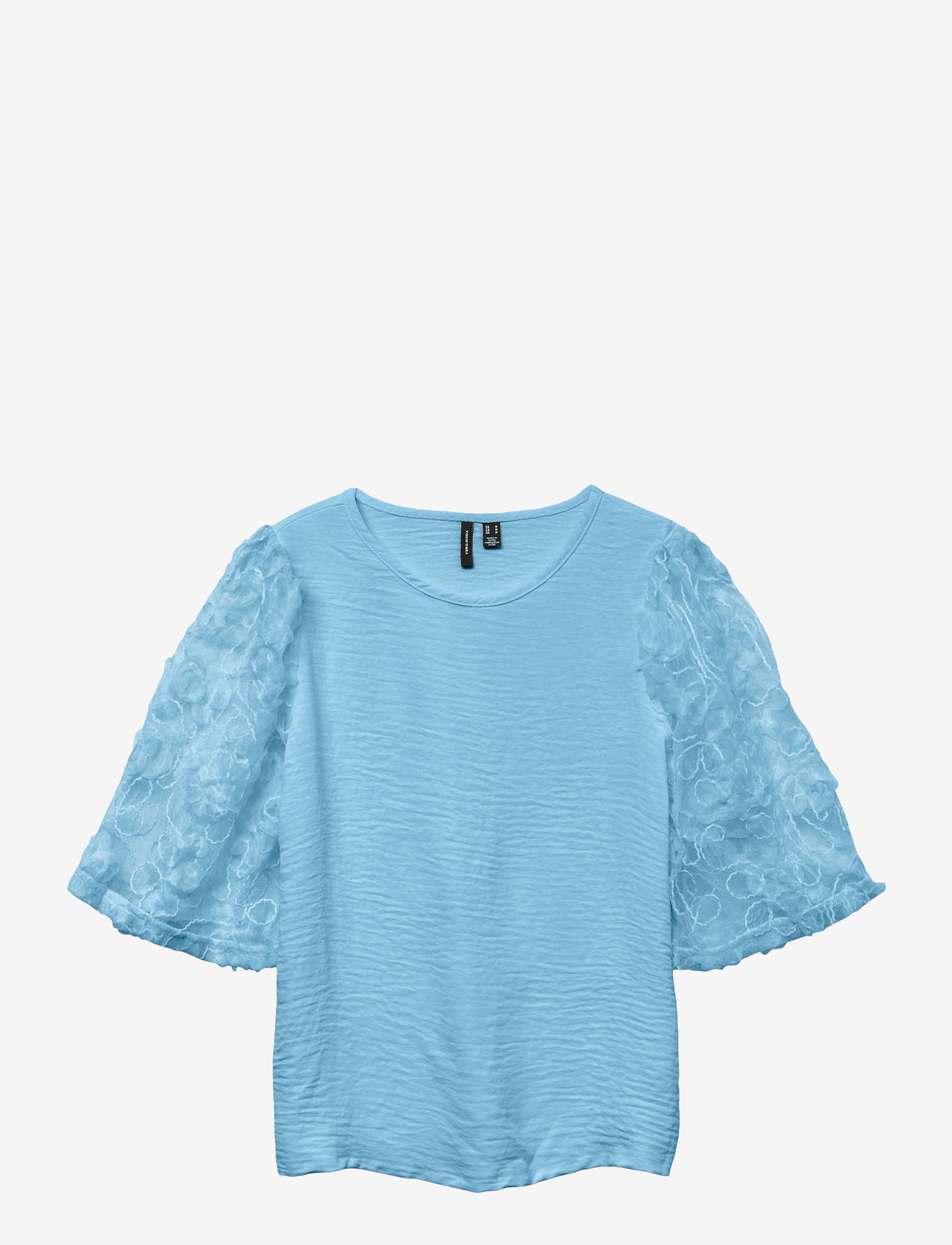 Vero Moda - VMNINA 2/4 TOP JRS - kortærmede bluser - airy blue - 1