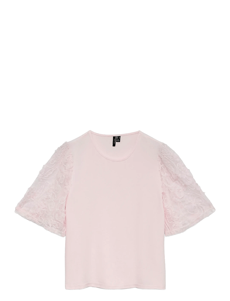 Vero Moda - VMNINA 2/4 TOP JRS - blouses met korte mouwen - pink-a-boo - 1