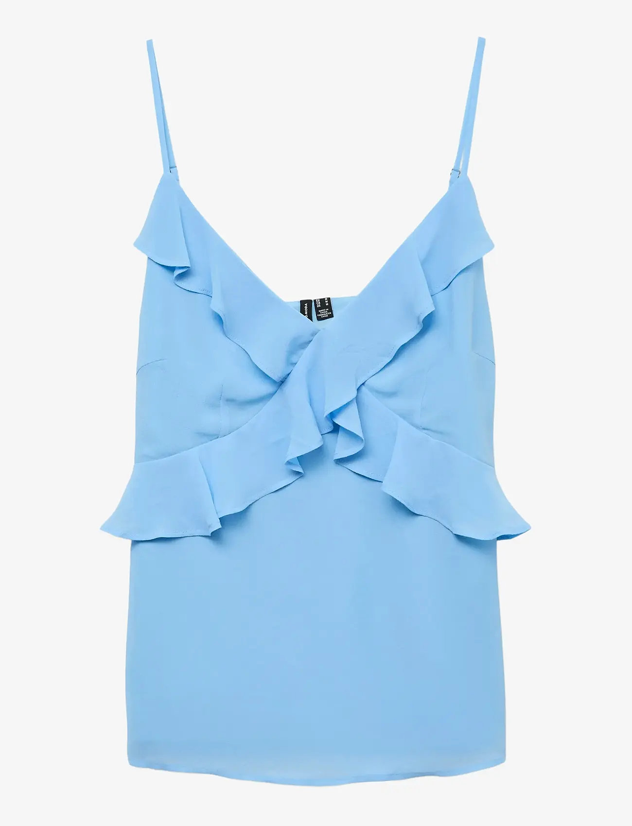 Vero Moda - VMAMINA SINGLET FRILL TOP WVN EXP - airy blue - 1
