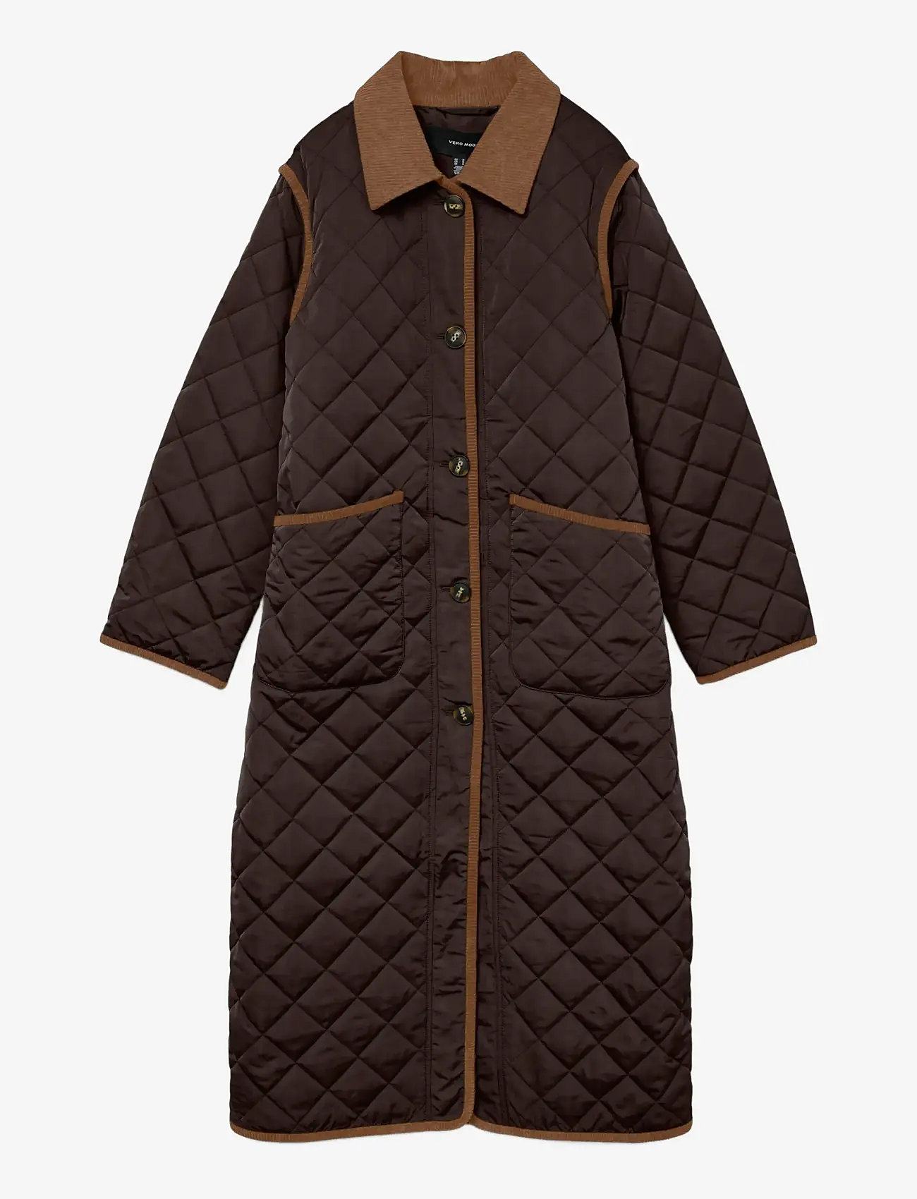 Vero Moda - VMEMILY LONG COAT BOO - kevadjoped - chocolate torte - 1