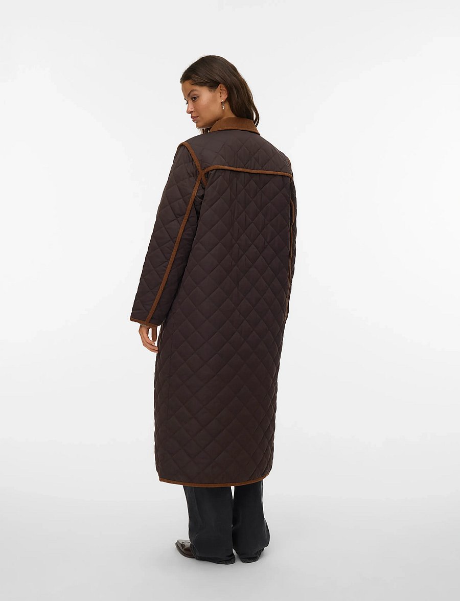 Vero Moda - VMEMILY LONG COAT BOO - frühlingsjacken - chocolate torte - 2