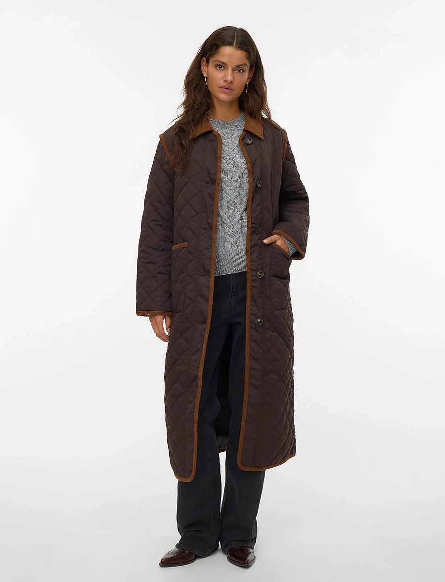 Vero Moda - VMEMILY LONG COAT BOO - frühlingsjacken - chocolate torte - 3