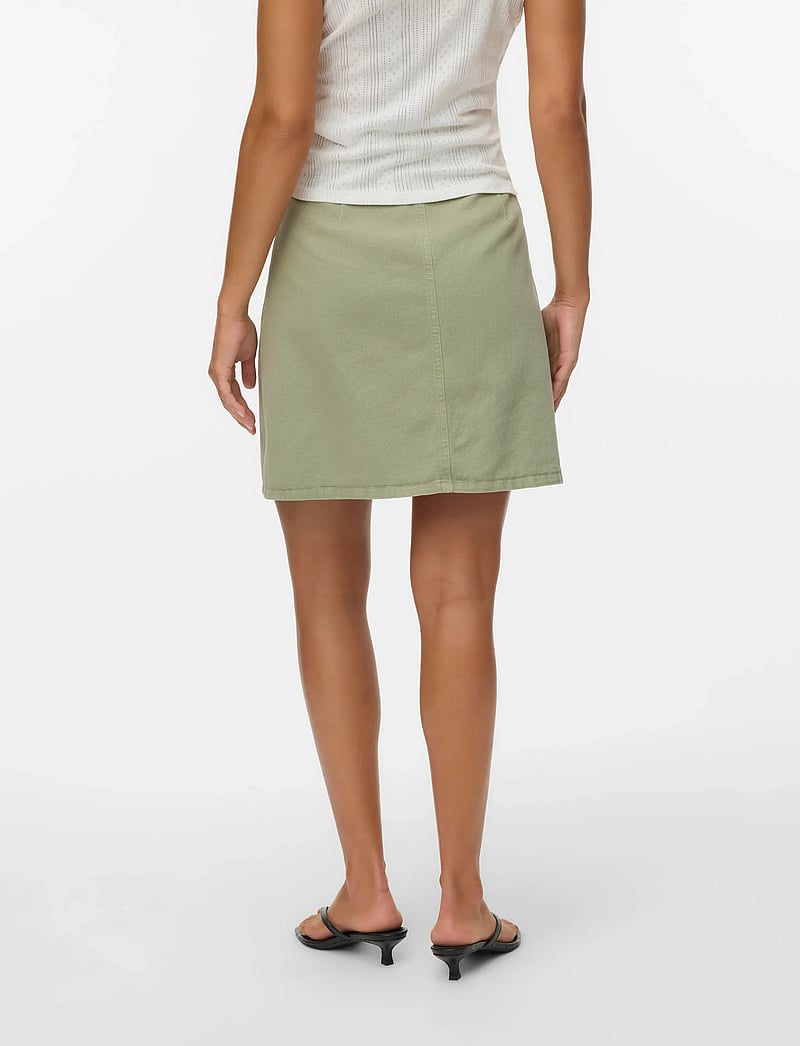 Vero Moda - VMLIZA MR SHORT DENIM WRAP SKIRT GA NOOS - omlottkjolar - laurel wreath - 3