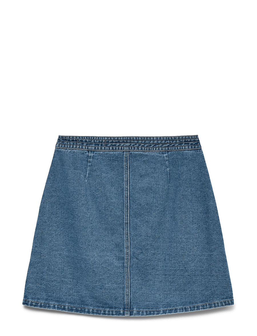 Vero Moda - VMLIZA MR SHORT DENIM WRAP SKIRT GA NOOS - wickelröcke - medium blue denim - 2