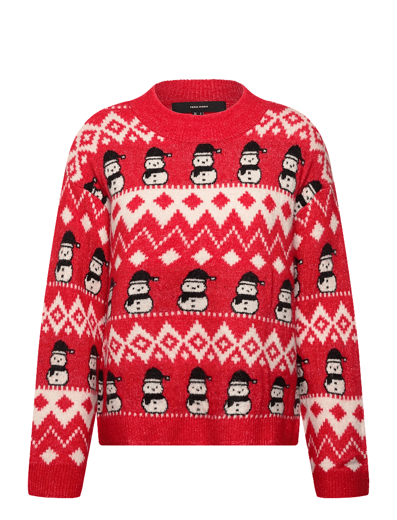 Vero Moda - VMFROSTSNOWMAN LS O-NECK PULLOVER XMAS - pullover - chinese red - 0