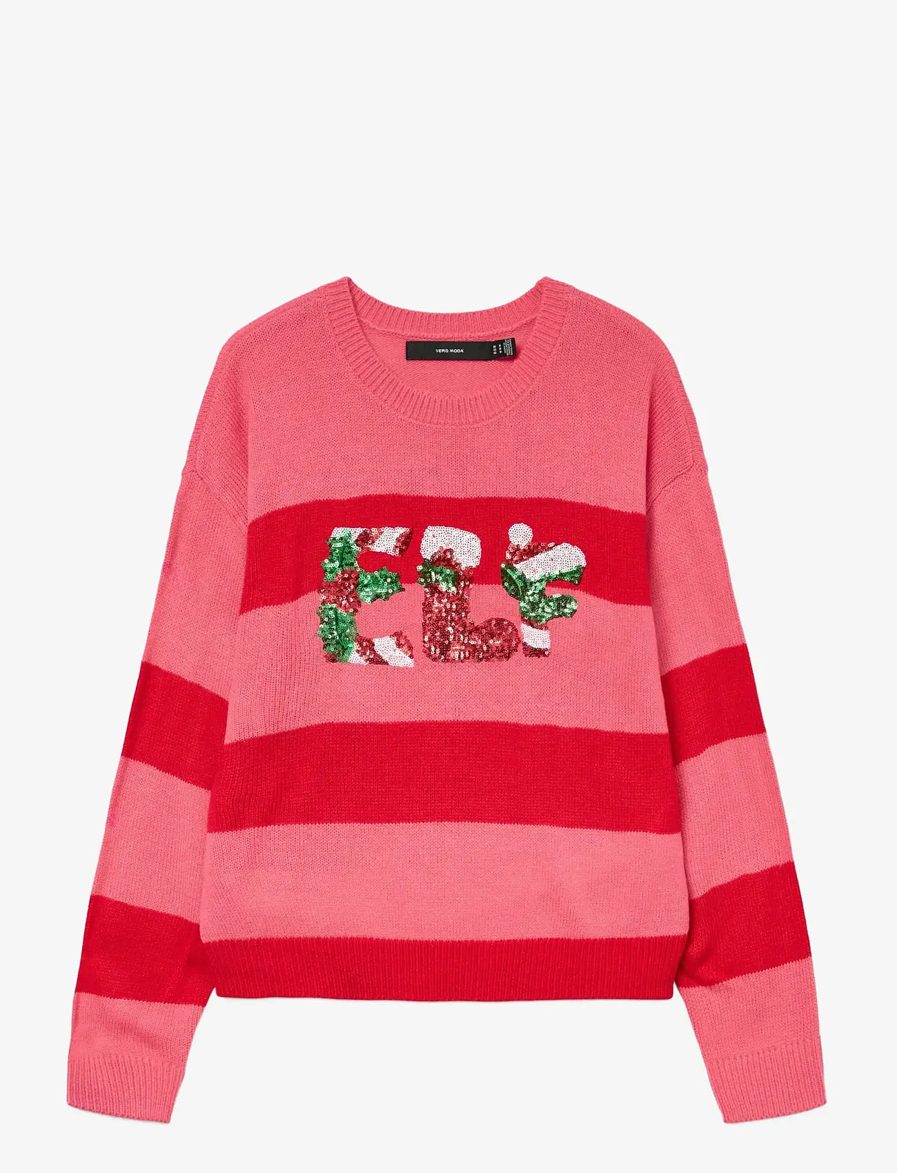 Vero Moda - VMELF LS O-NECK PULLOVER XMAS - sviitrid - chinese red - 1