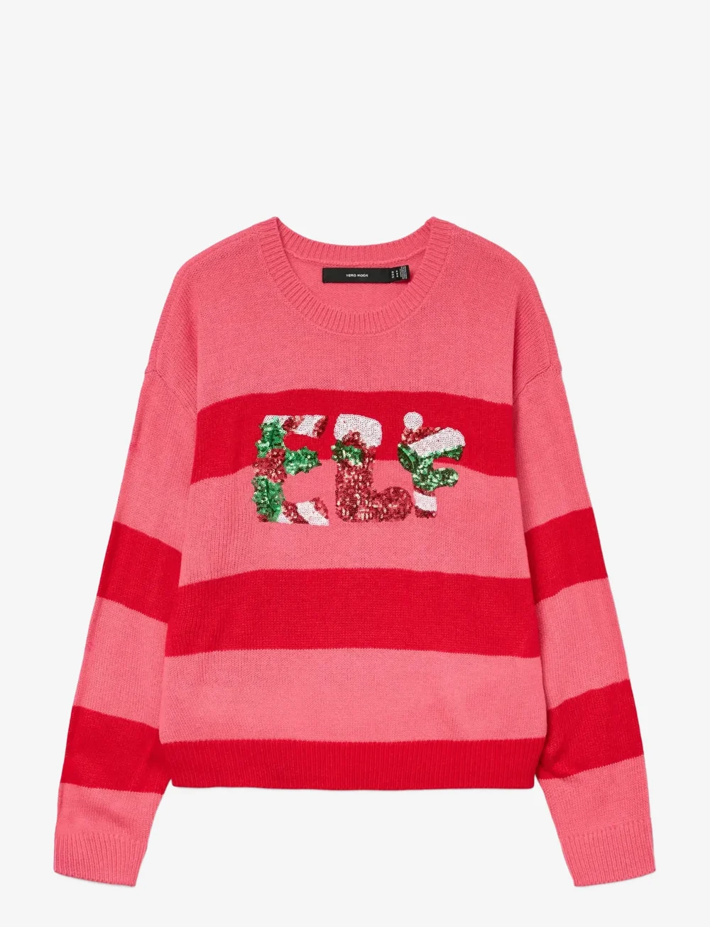 Vero Moda - VMELF LS O-NECK PULLOVER XMAS - pullover - chinese red - 1