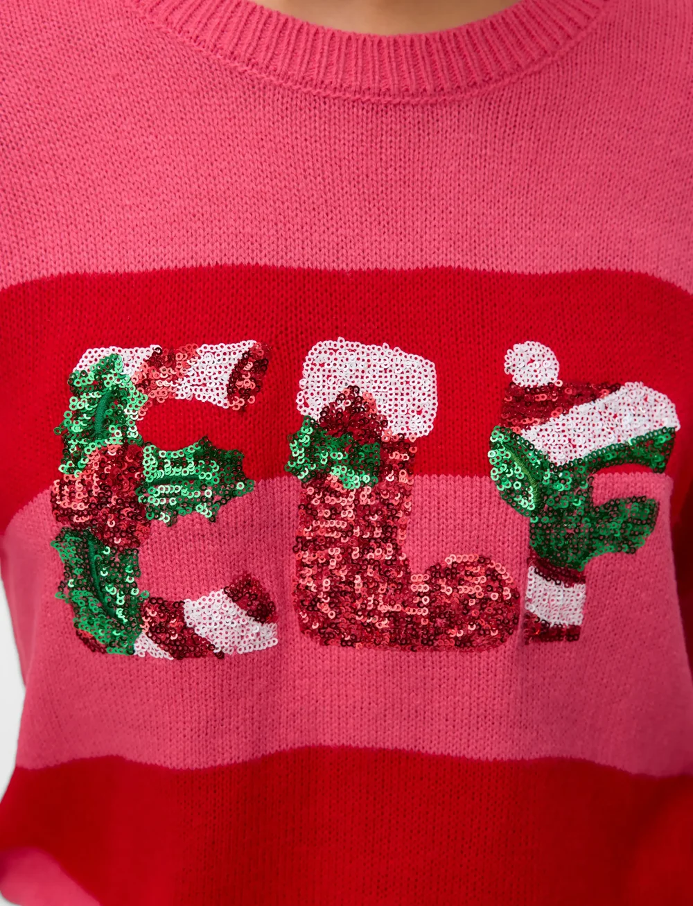 Vero Moda - VMELF LS O-NECK PULLOVER XMAS - pullover - chinese red - 5