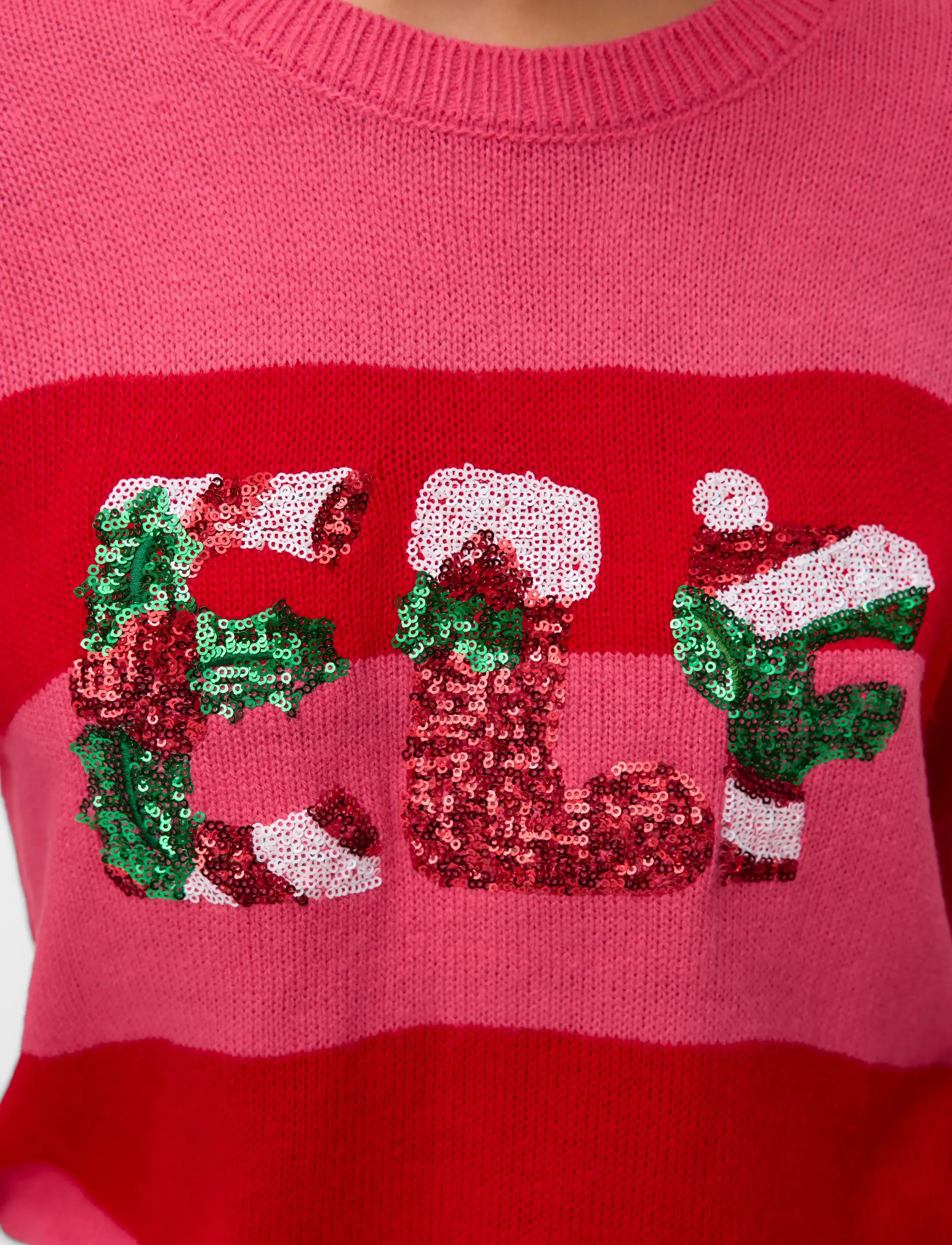 Vero Moda - VMELF LS O-NECK PULLOVER XMAS - trøjer - chinese red - 5