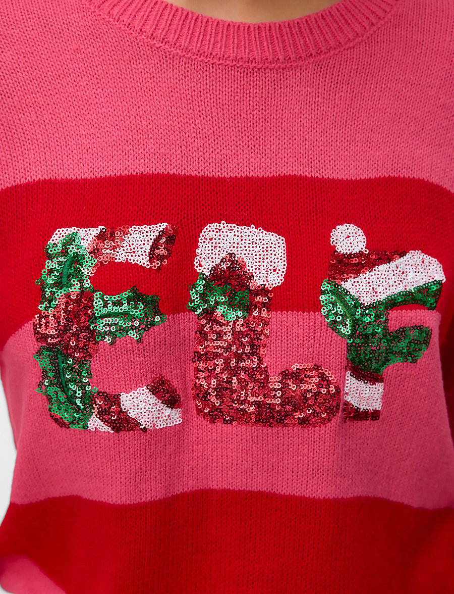 Vero Moda - VMELF LS O-NECK PULLOVER XMAS - pullover - chinese red - 5