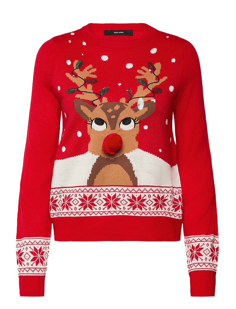 Vero Moda - VMFROSTYDEER LS O-NECK PULL. XMAS BOX - pullover - chinese red - 1