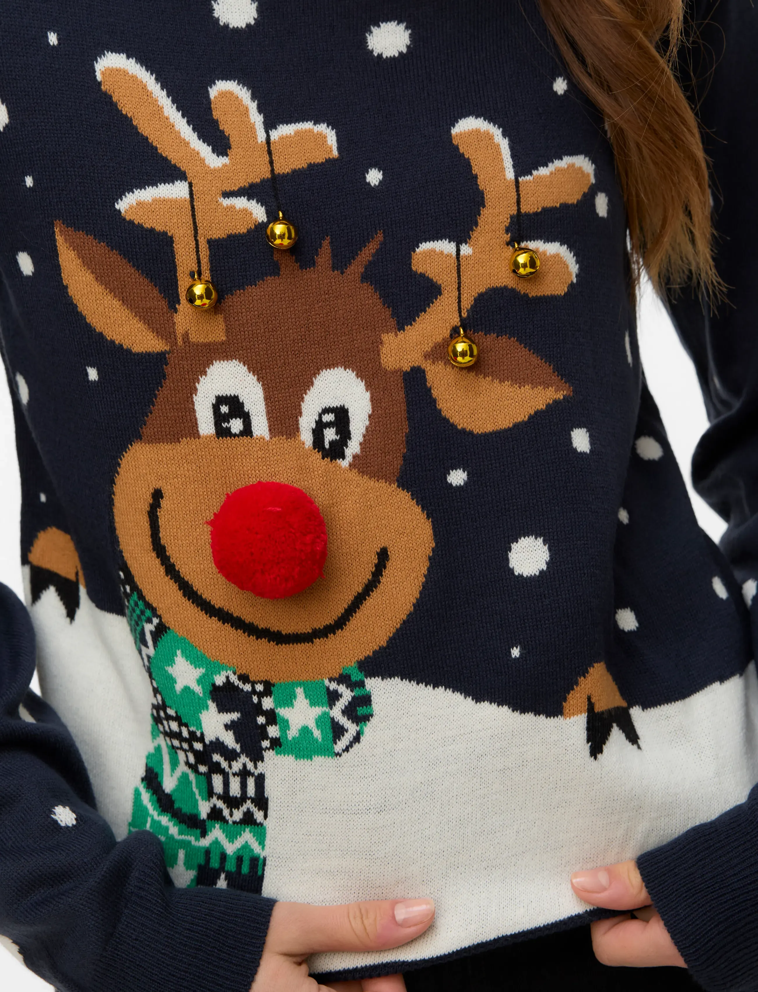 VERO MODA Vmfrostydeer Ls O-Neck Pull. Xmas Box stickade tröjor dam – bild 4