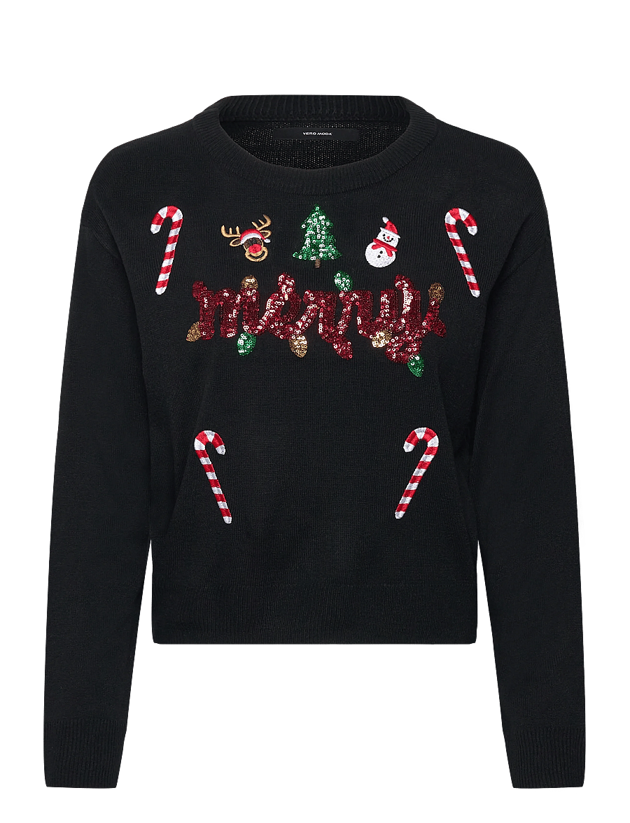 Vero Moda - VMGLITTER LS O-NECK XMAS BOX - black - 1
