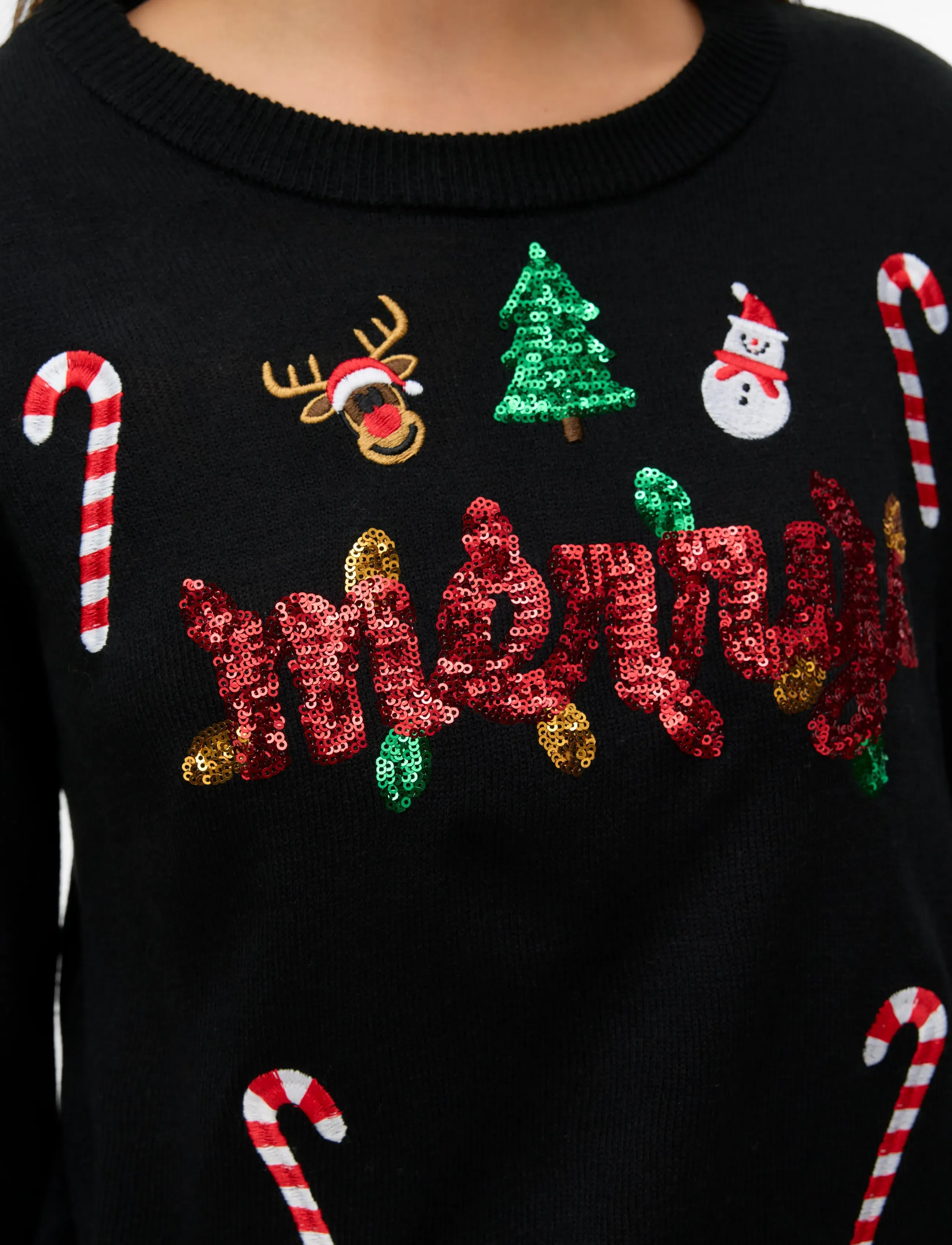 Vero Moda - VMGLITTER LS O-NECK XMAS BOX - black - 4