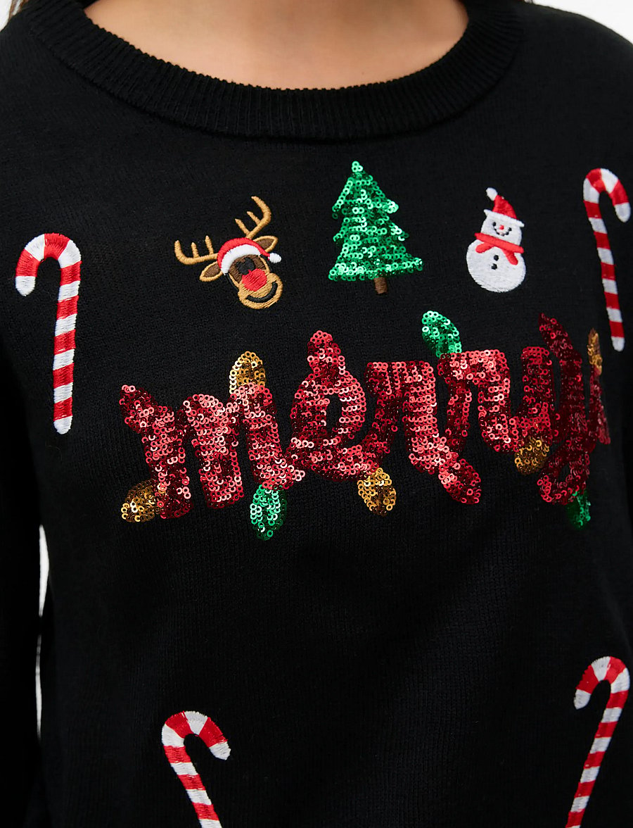 Vero Moda - VMGLITTER LS O-NECK XMAS BOX - black - 4
