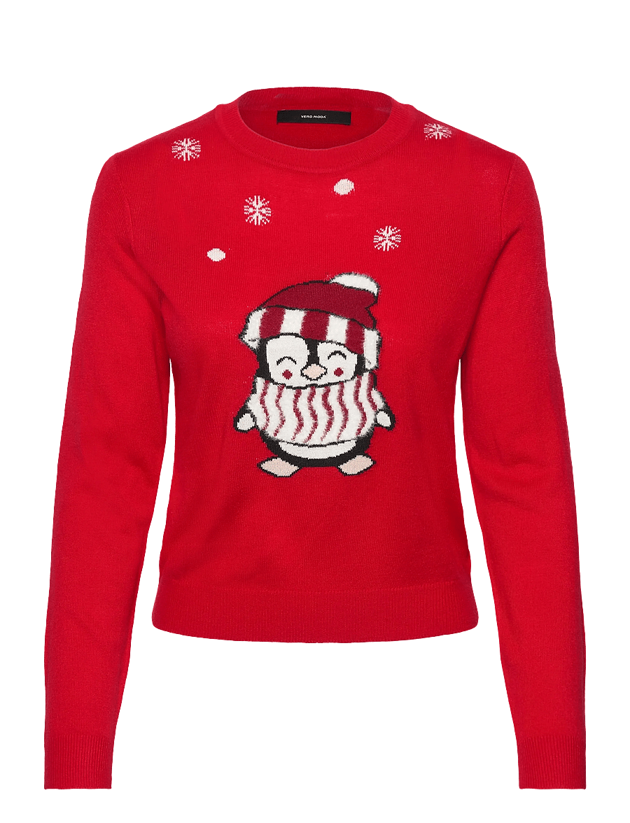 Vero Moda - VMCUTE LS O-NECK PULLOVER XMAS BOX - pullover - chinese red - 1