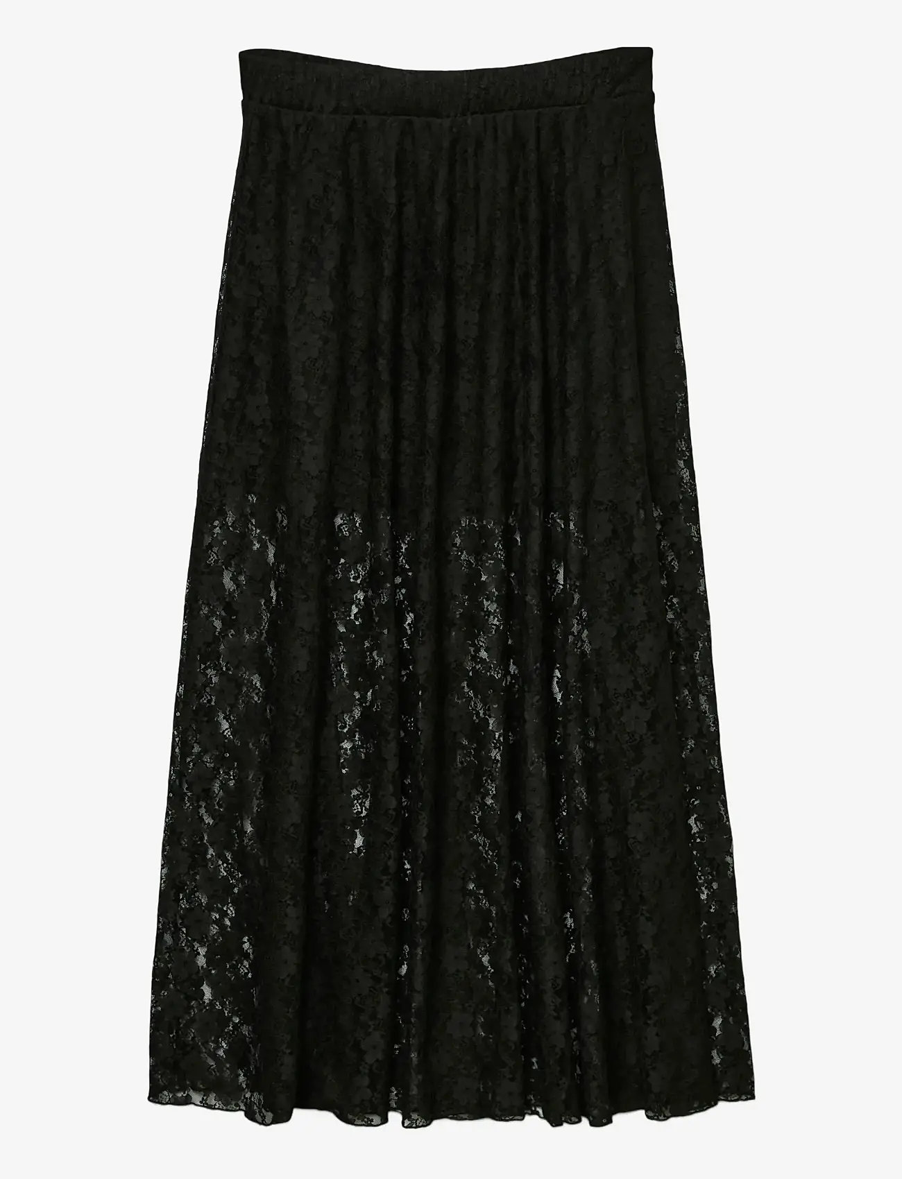 Vero Moda - VMNELDA HW LONG LACE SKIRT JRS EXP - maxi röcke - black - 0