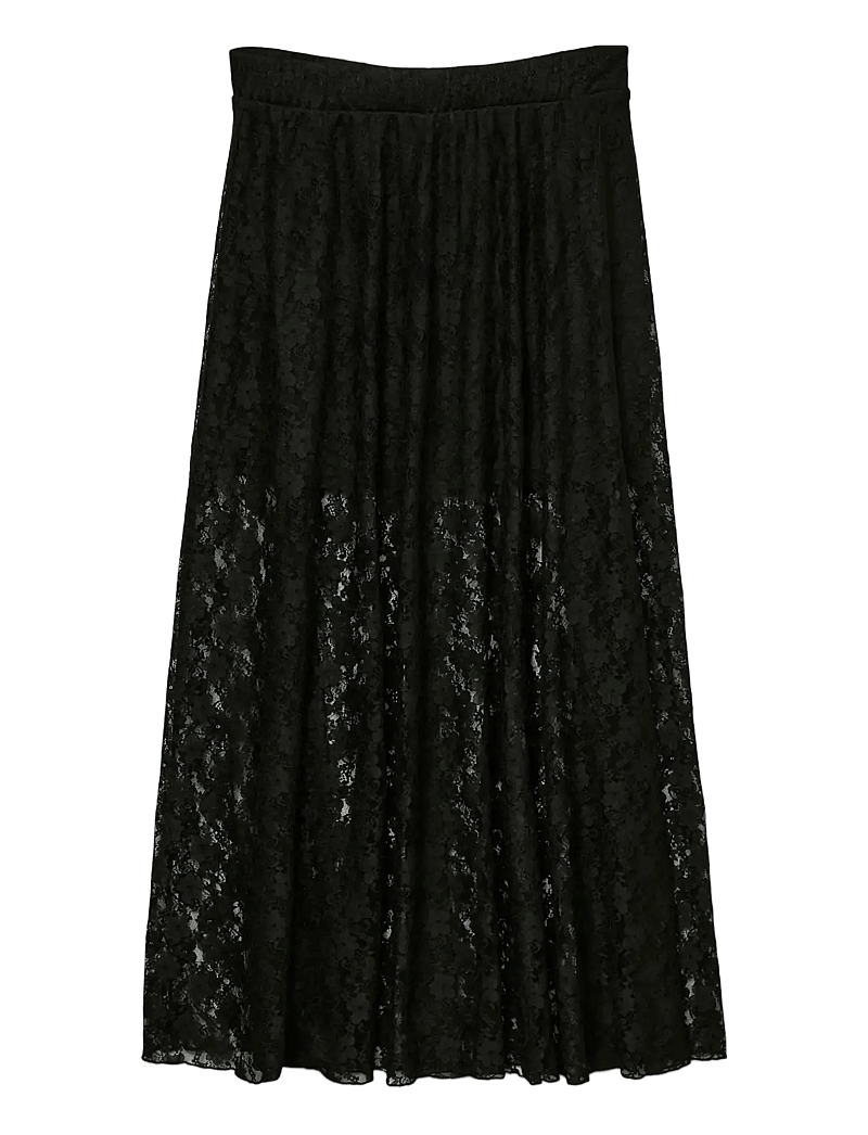 Vero Moda - VMNELDA HW LONG LACE SKIRT JRS EXP - maxi röcke - black - 0