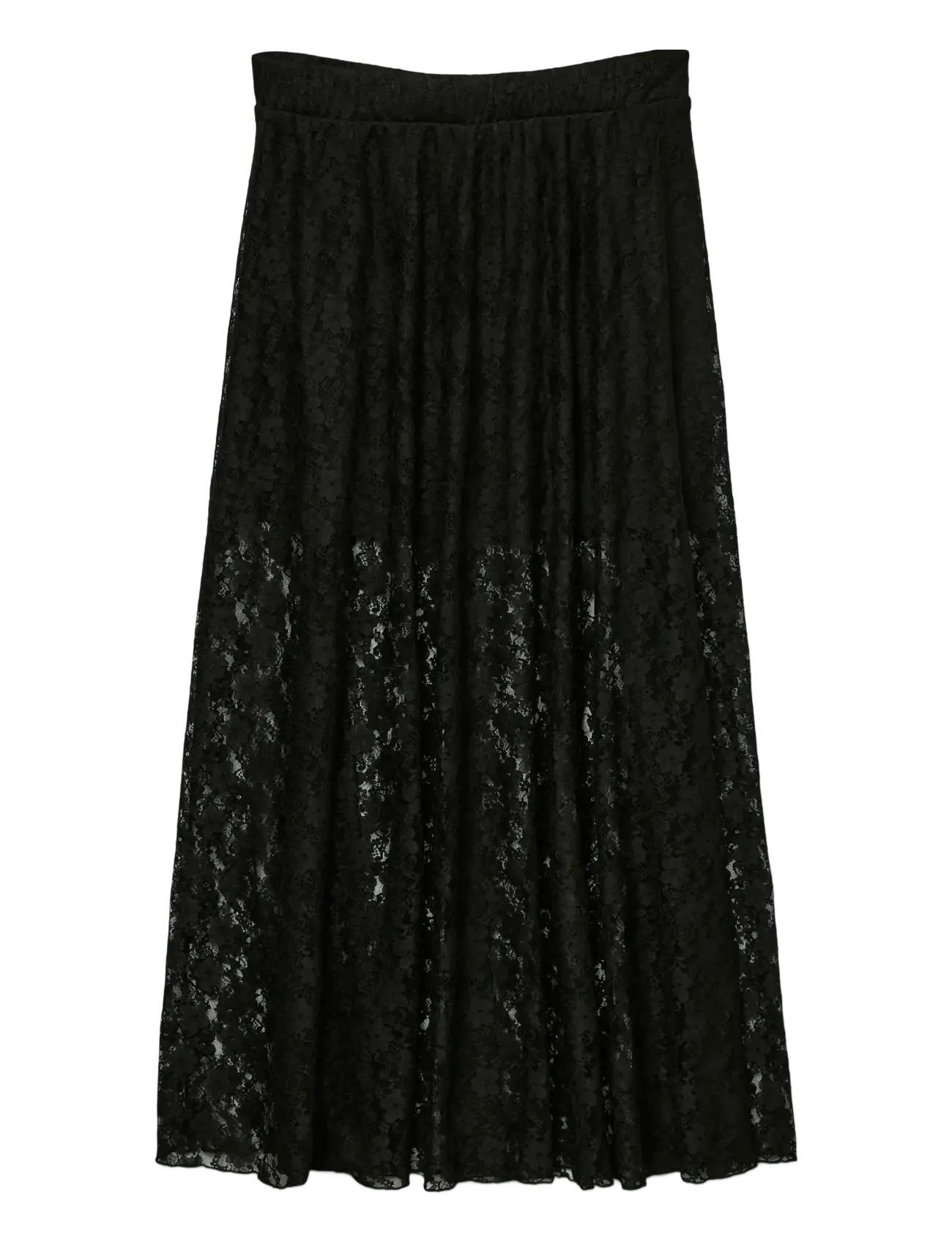 Vero Moda VMNELDA HW LONG LACE SKIRT JRS EXP - Nederdele - BLACK / black