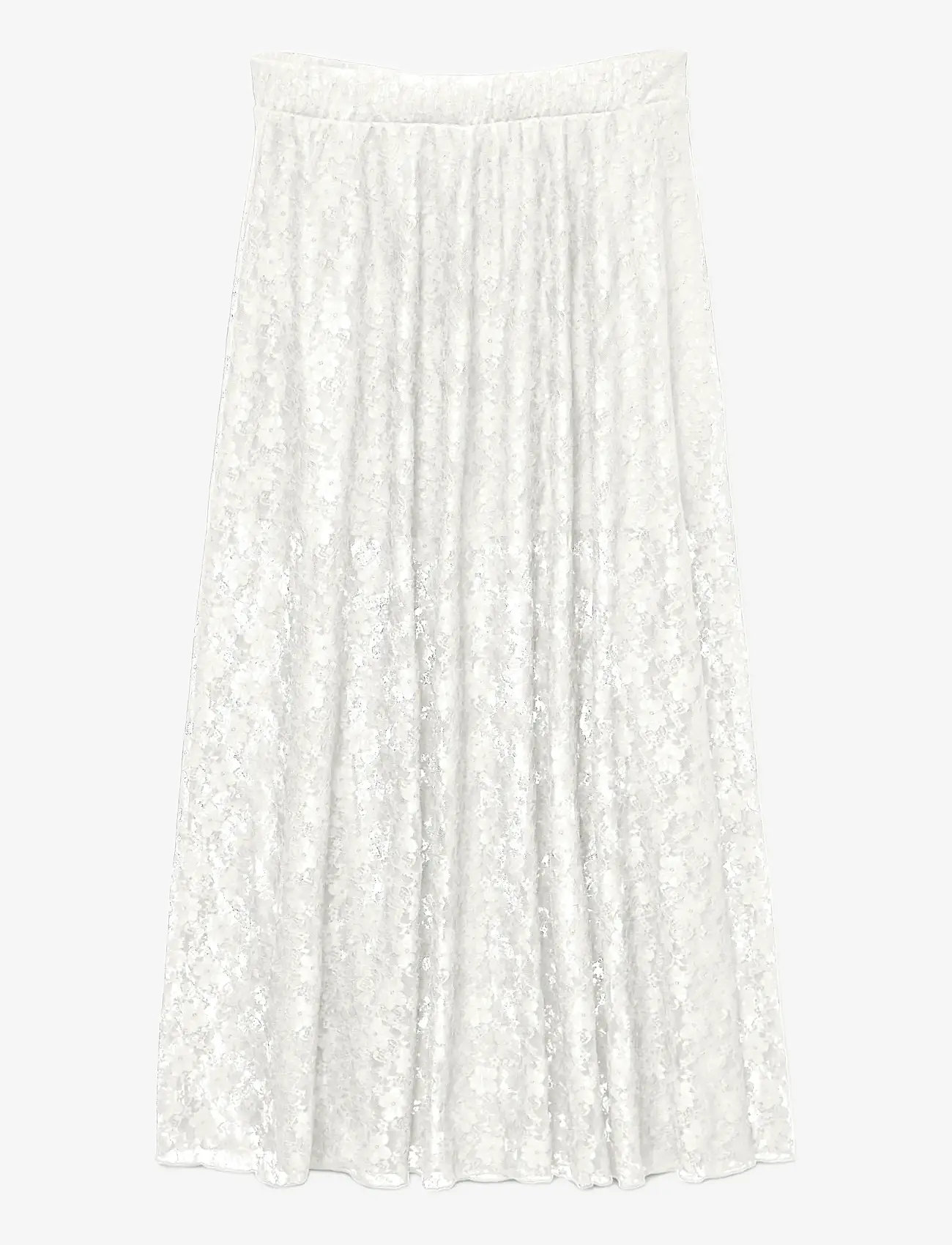 Vero Moda - VMNELDA HW LONG LACE SKIRT JRS EXP - maxi pils - snow white - 1