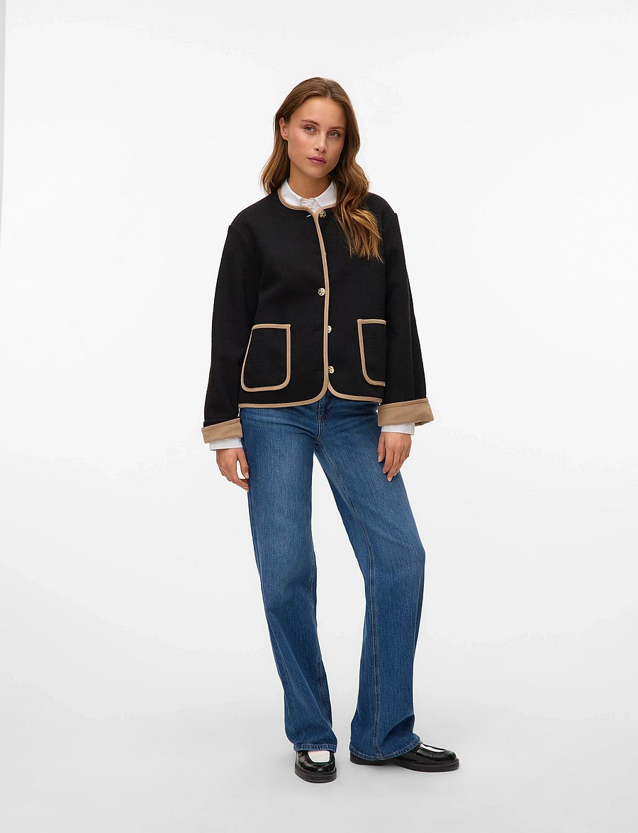 Vero Moda - VMNANNIE SHORT JACKET - kevadjoped - black - 3