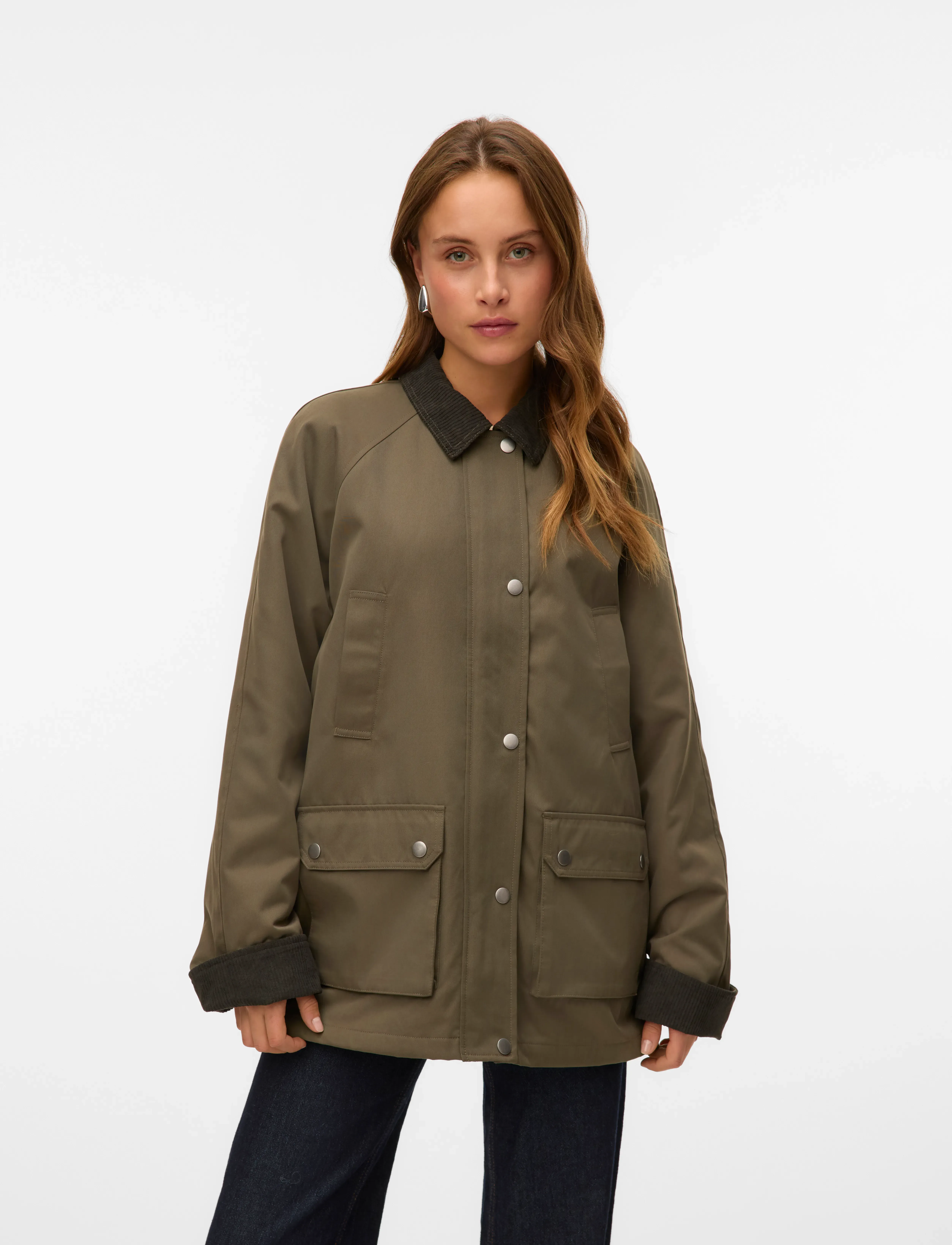 Vero Moda VMWALES JACKET - Overshirts - GRAPE LEAF / khaki/green