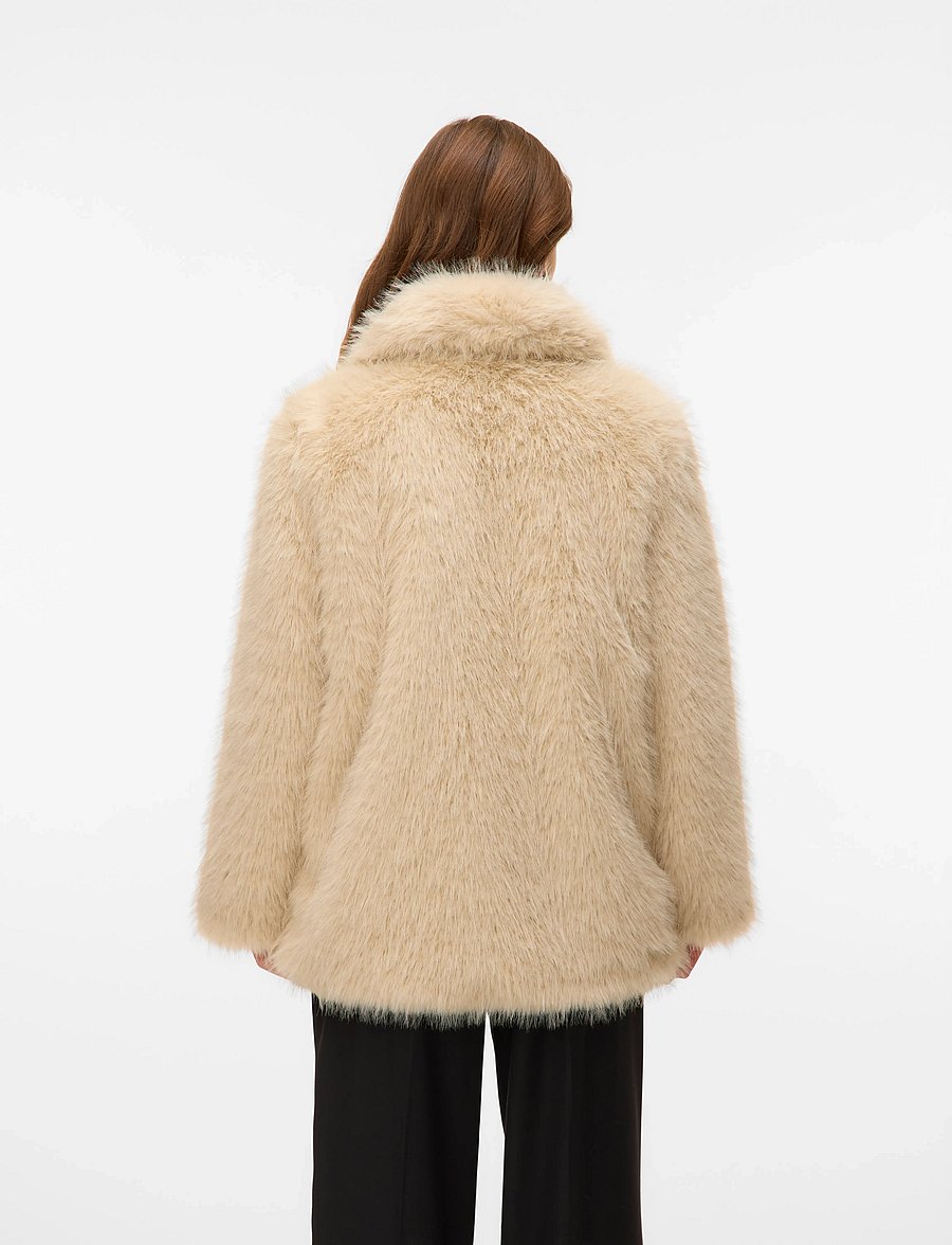 Vero Moda - VMGLORIA JACKET PRM - fuskpäls - oatmeal - 2