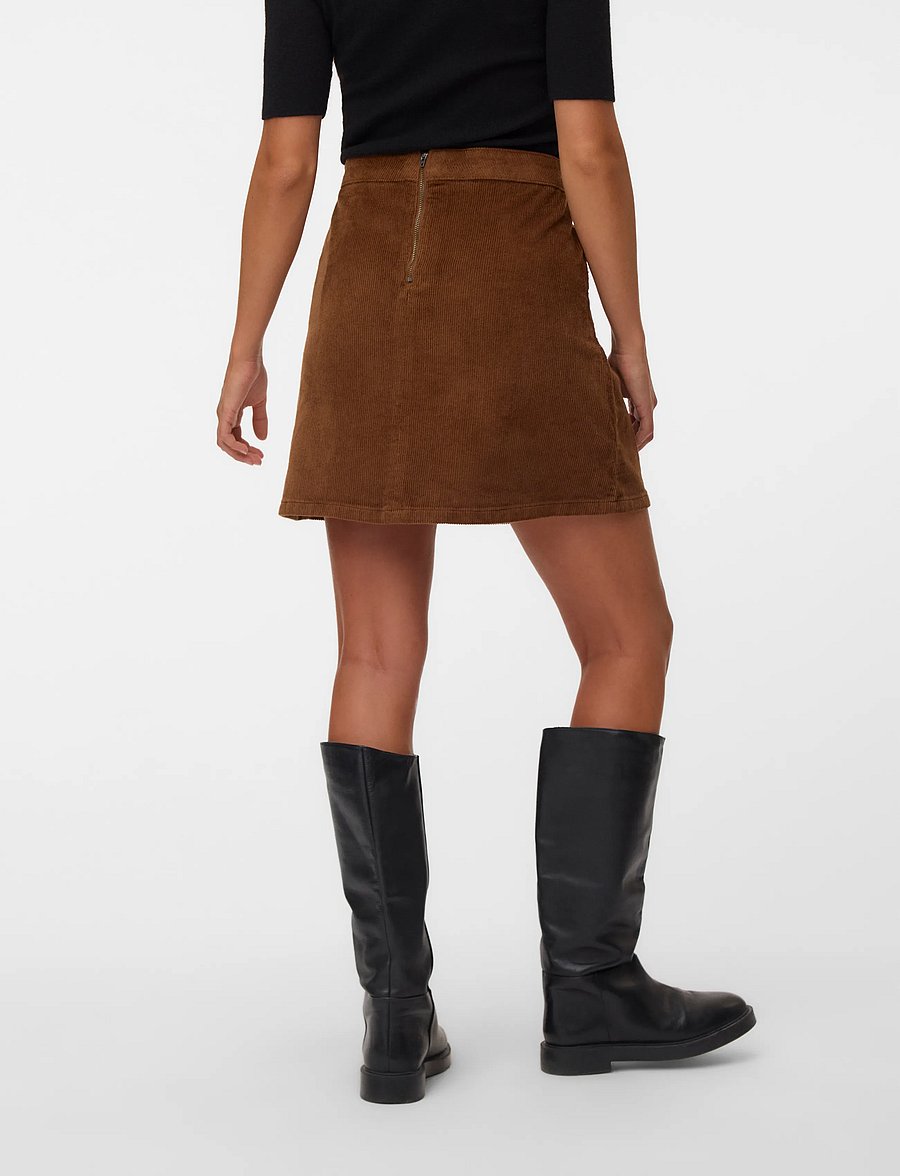 Vero Moda - VMKATA HR CORDUROY SHORT SKIRT NOOS - kurze röcke - emperador - 2