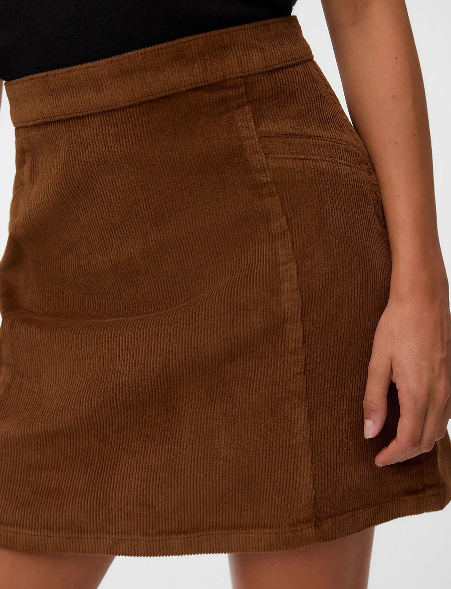 Vero Moda - VMKATA HR CORDUROY SHORT SKIRT NOOS - kurze röcke - emperador - 4