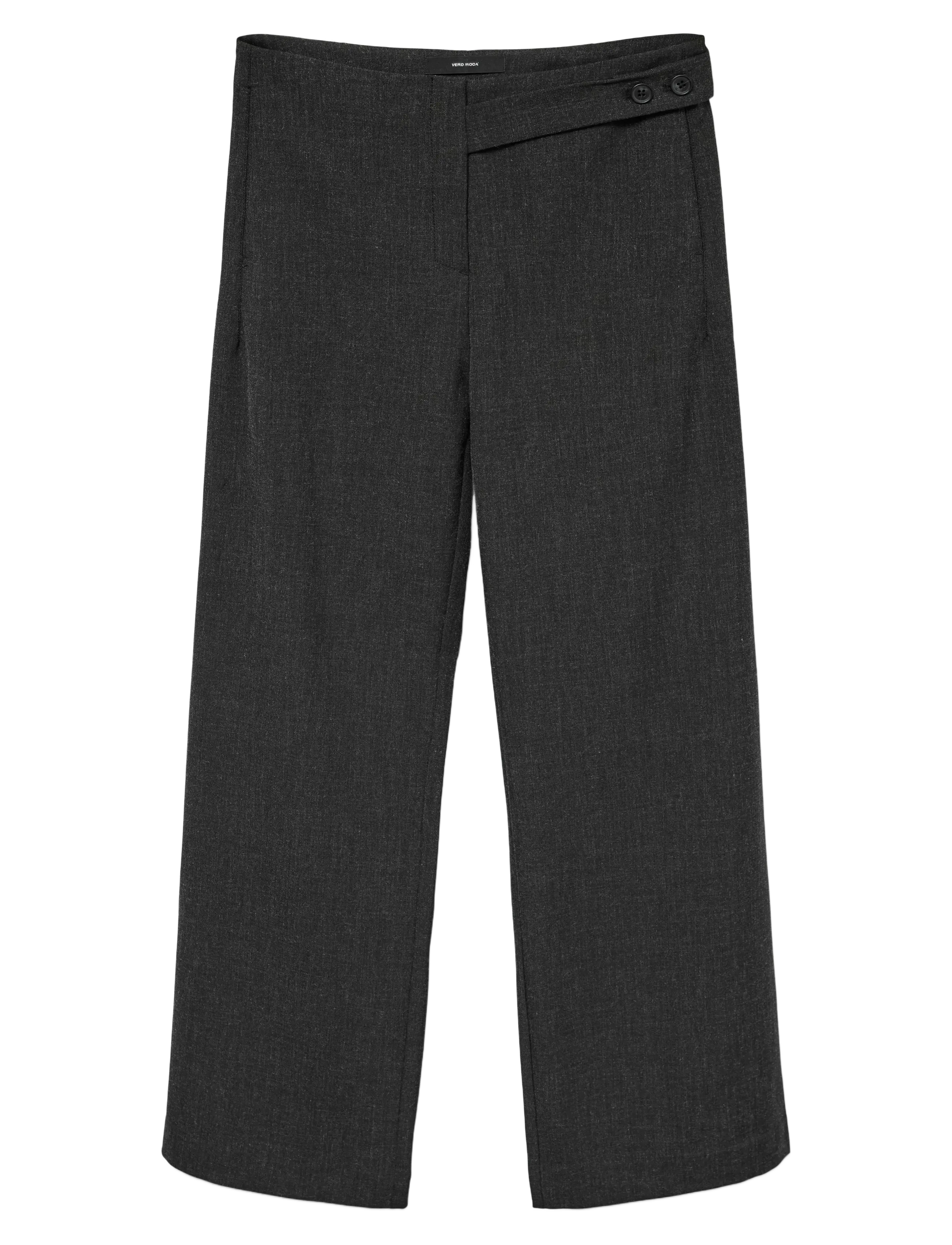 Vero Moda VMBESTIE MW WIDE STRAP PANT - Vero Moda - DARK GREY MELANGE / grey