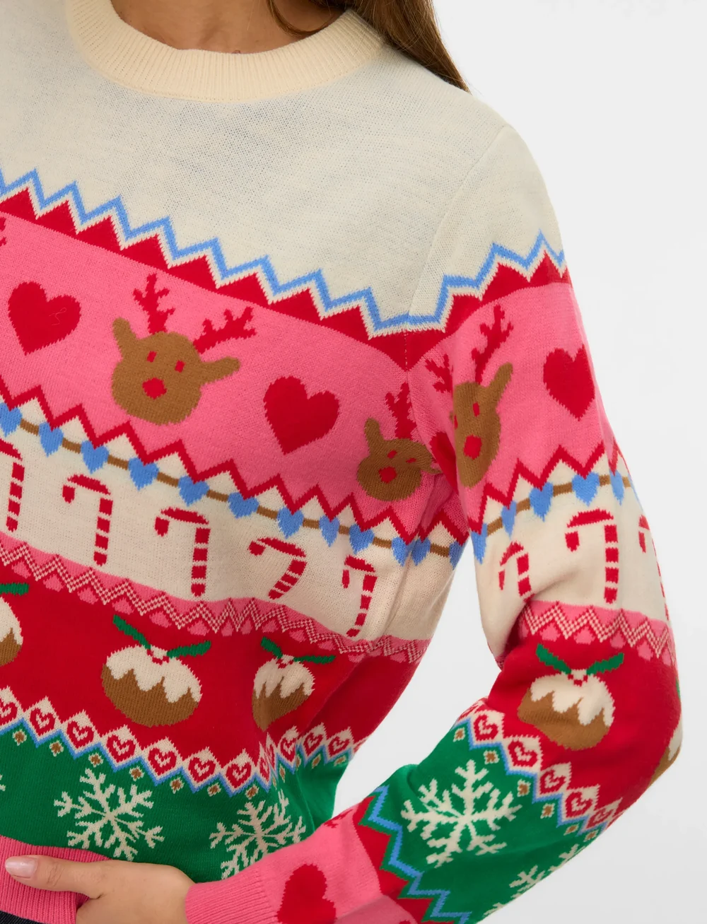 Vero Moda - VMNEWCHRISTMASSTUFF LS O-N PULL.BOX XMAS - neulepuserot - birch - 5