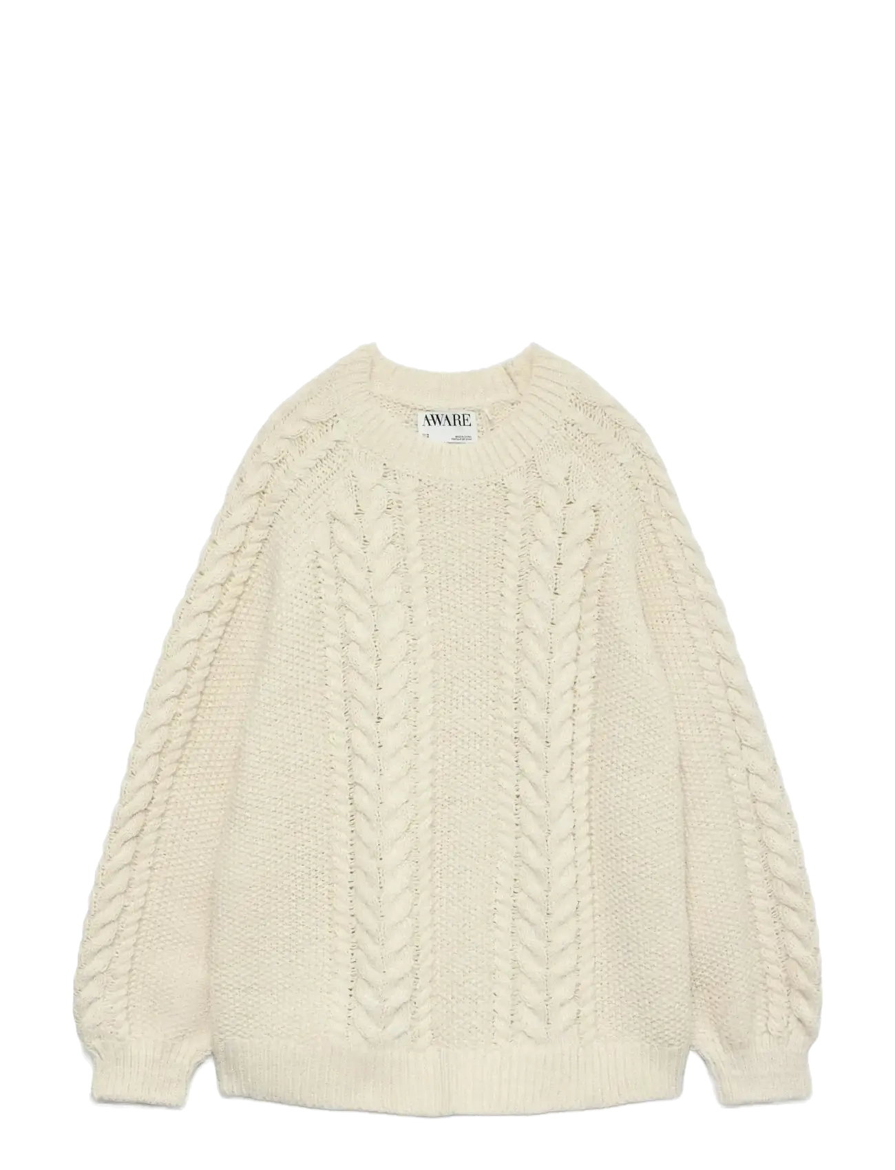 Vero Moda AWTOA LS O-NECK KNIT PULLOVER NOOS - Säsongens färger - BIRCH / cream