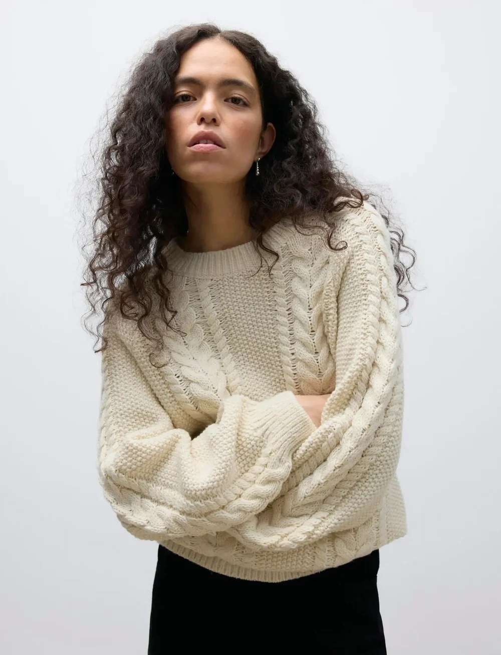 Vero Moda - AWTOA LS O-NECK KNIT NOOS - stickade tröjor - birch - 3