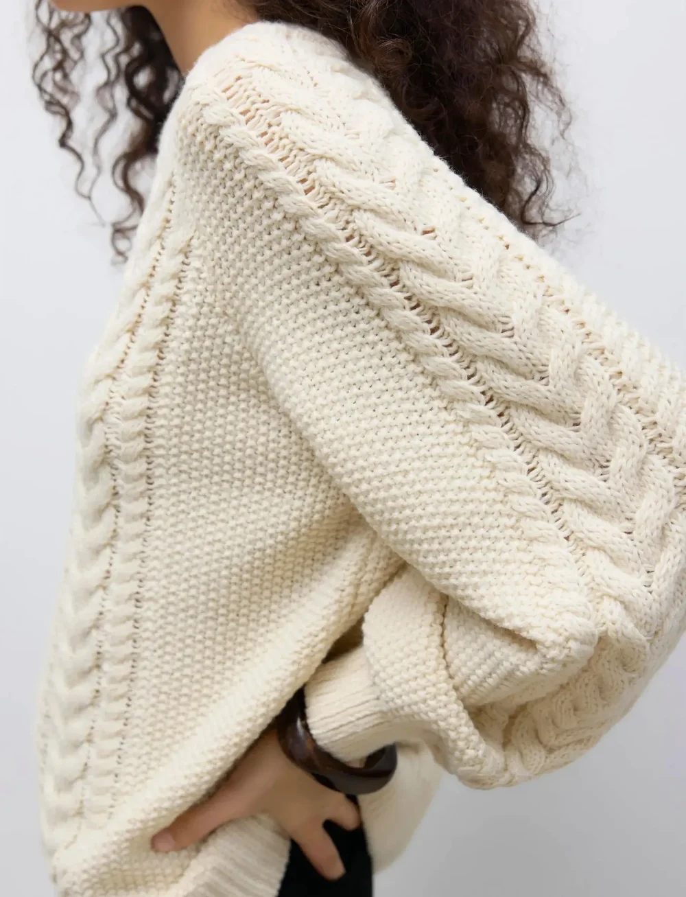 Vero Moda - AWTOA LS O-NECK KNIT NOOS - stickade tröjor - birch - 4