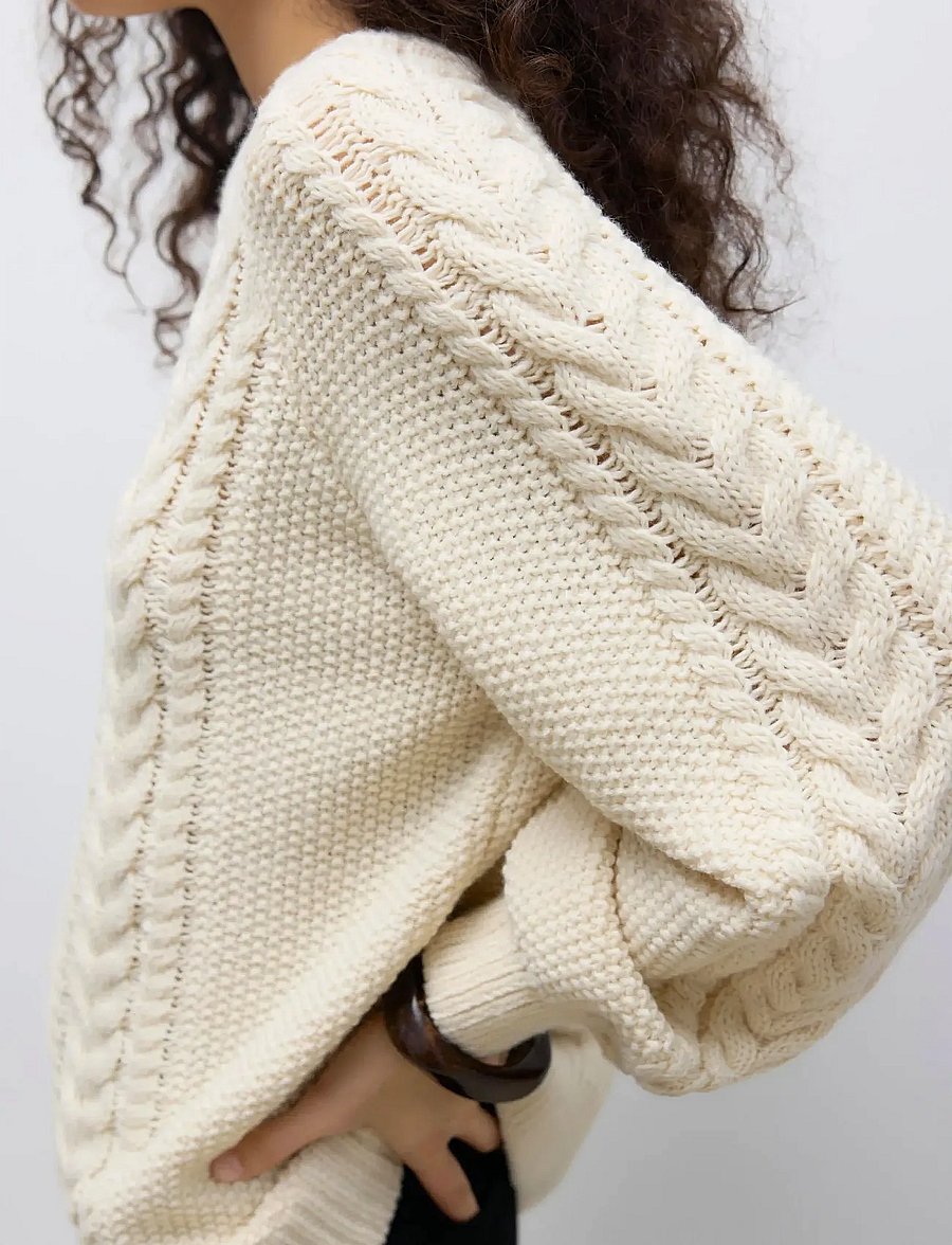 Vero Moda - AWTOA LS O-NECK KNIT PULLOVER NOOS - striktrøjer - birch - 5