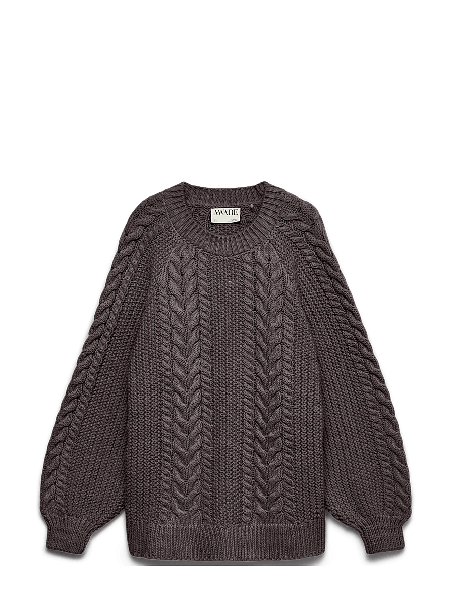 Vero Moda - AWTOA LS O-NECK KNIT PULLOVER NOOS - stickade tröjor - chocolate torte - 1