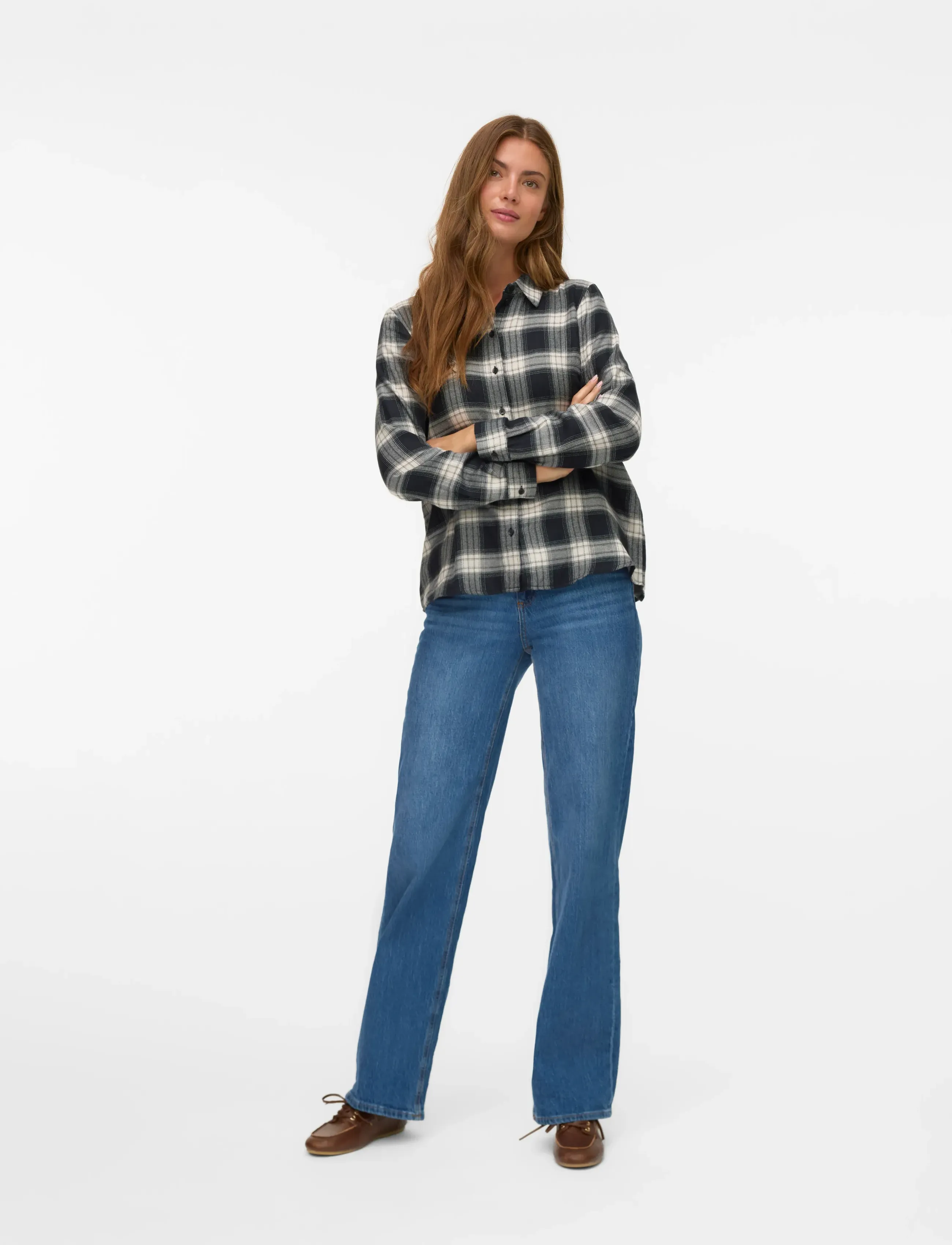 Vero Moda Vmlara Ls Shirt Wvn Ga, XS, Black, Skjorter > Langærmede, Dame