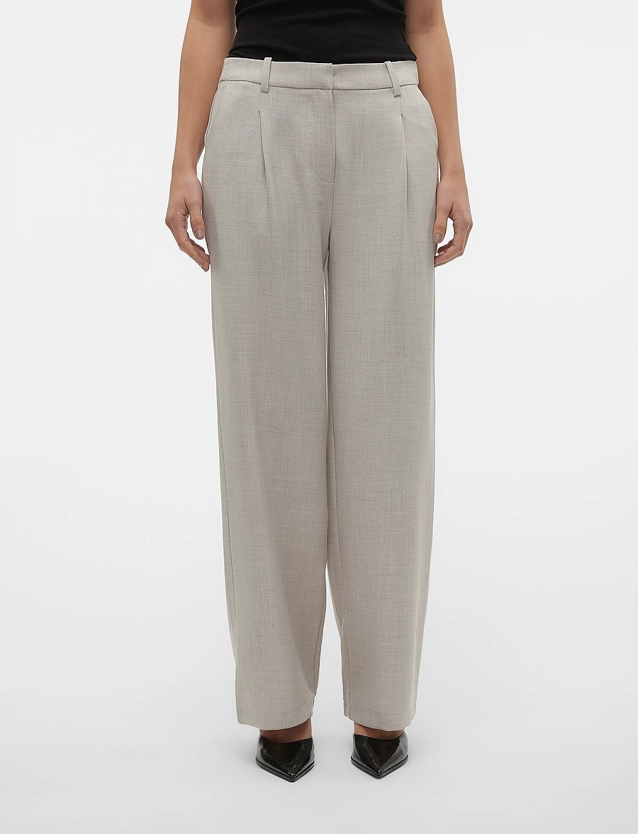 Vero Moda - VMCASSIDY MW WIDE PANT NOOS - anzugshosen - vapor blue - 0