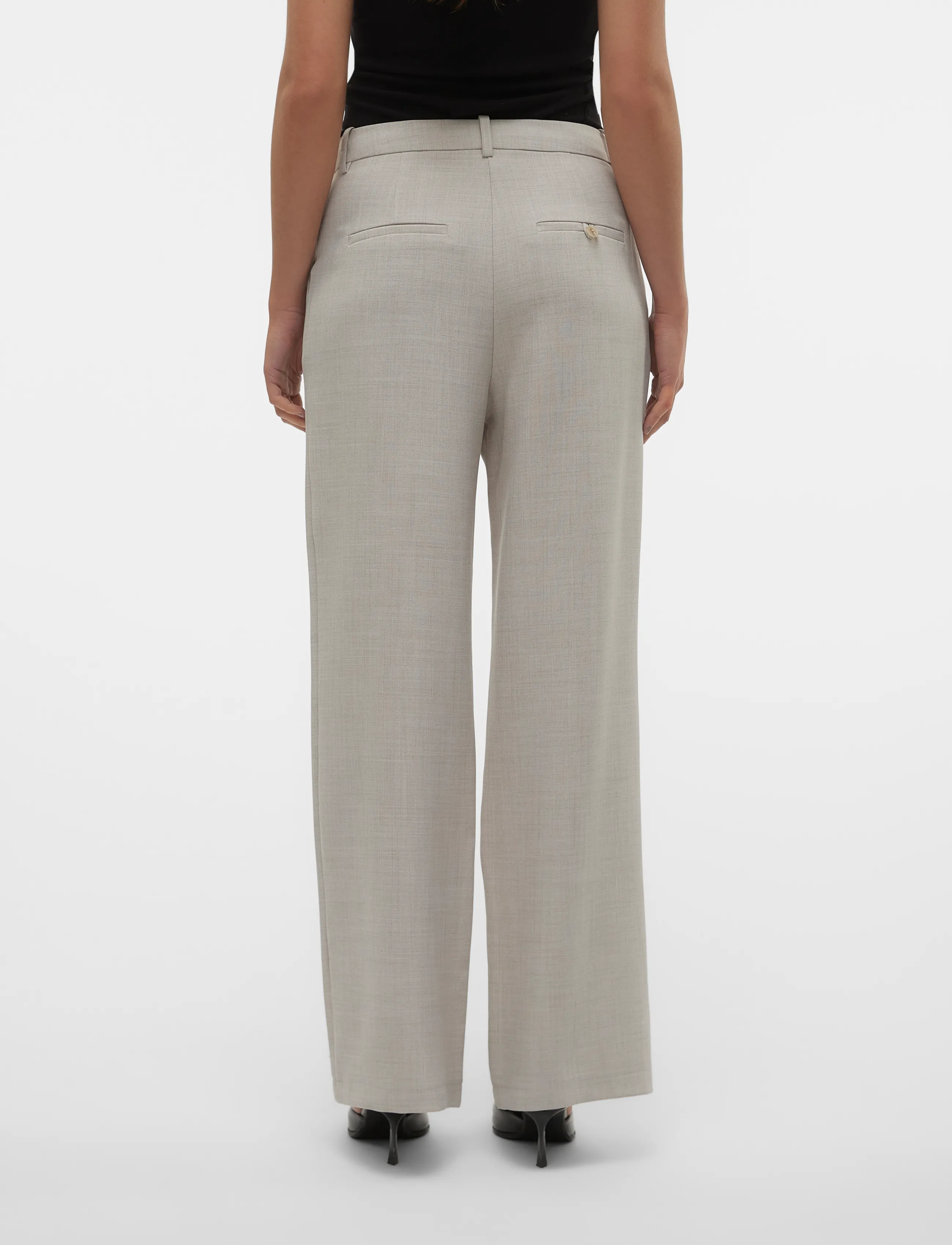 Vero Moda - VMCASSIDY MW WIDE PANT NOOS - tailored trousers - vapor blue - 3