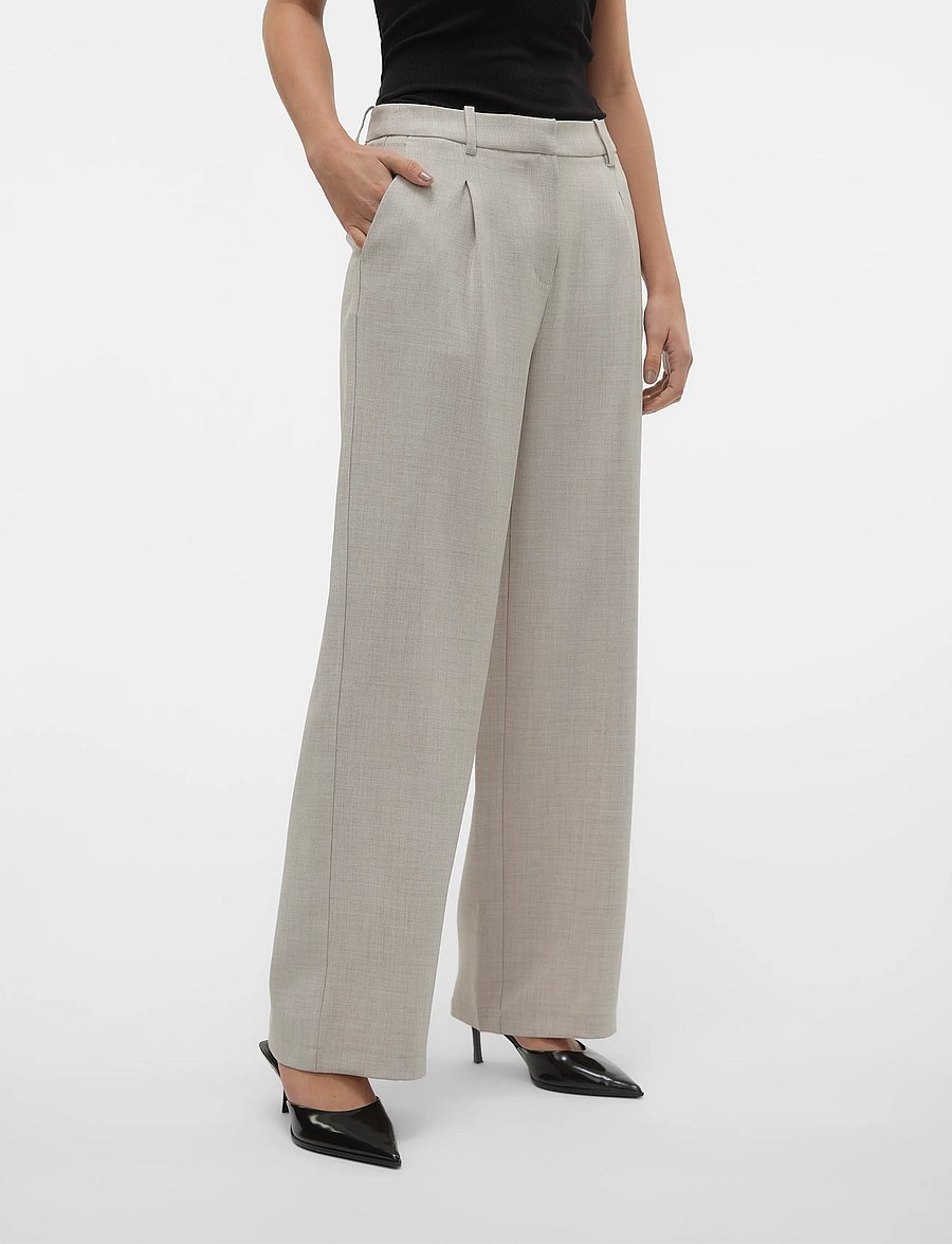 Vero Moda - VMCASSIDY MW WIDE PANT NOOS - anzugshosen - vapor blue - 5