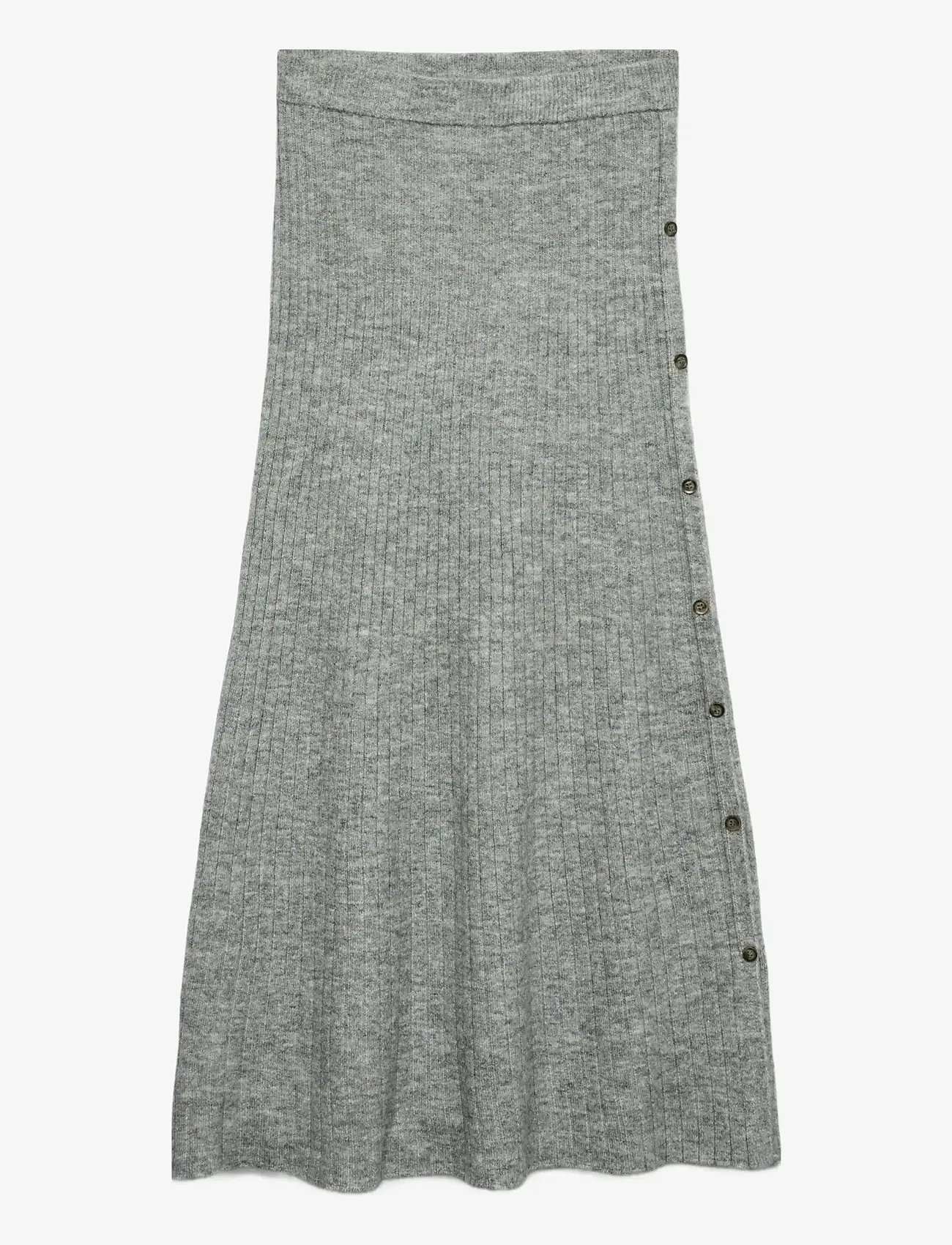Vero Moda - VMSALLY NW ANKLE SKIRT - maxi röcke - light grey melange - 1