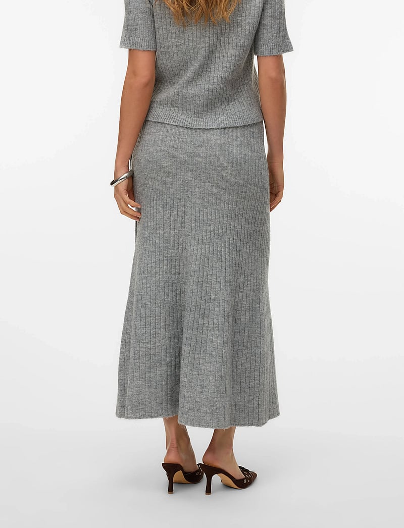 Vero Moda - VMSALLY NW ANKLE SKIRT - maxi röcke - light grey melange - 2